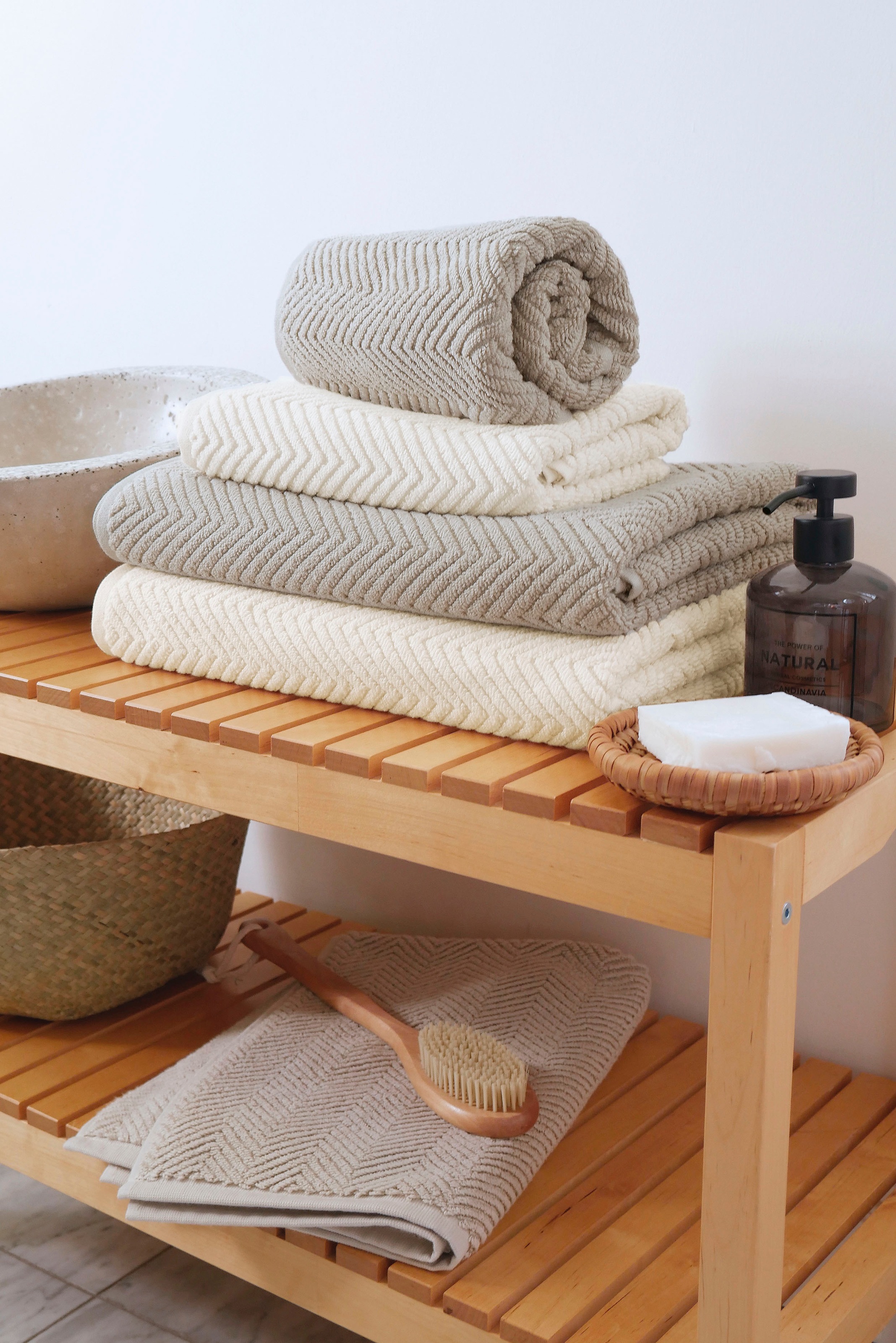 Thumbnail - framsohn frottier Badematte "Ocean Bio" Höhe 12 mm beidseitig nutzbar  fußbodenheizungsgeeignet hergestellte Badematte a...