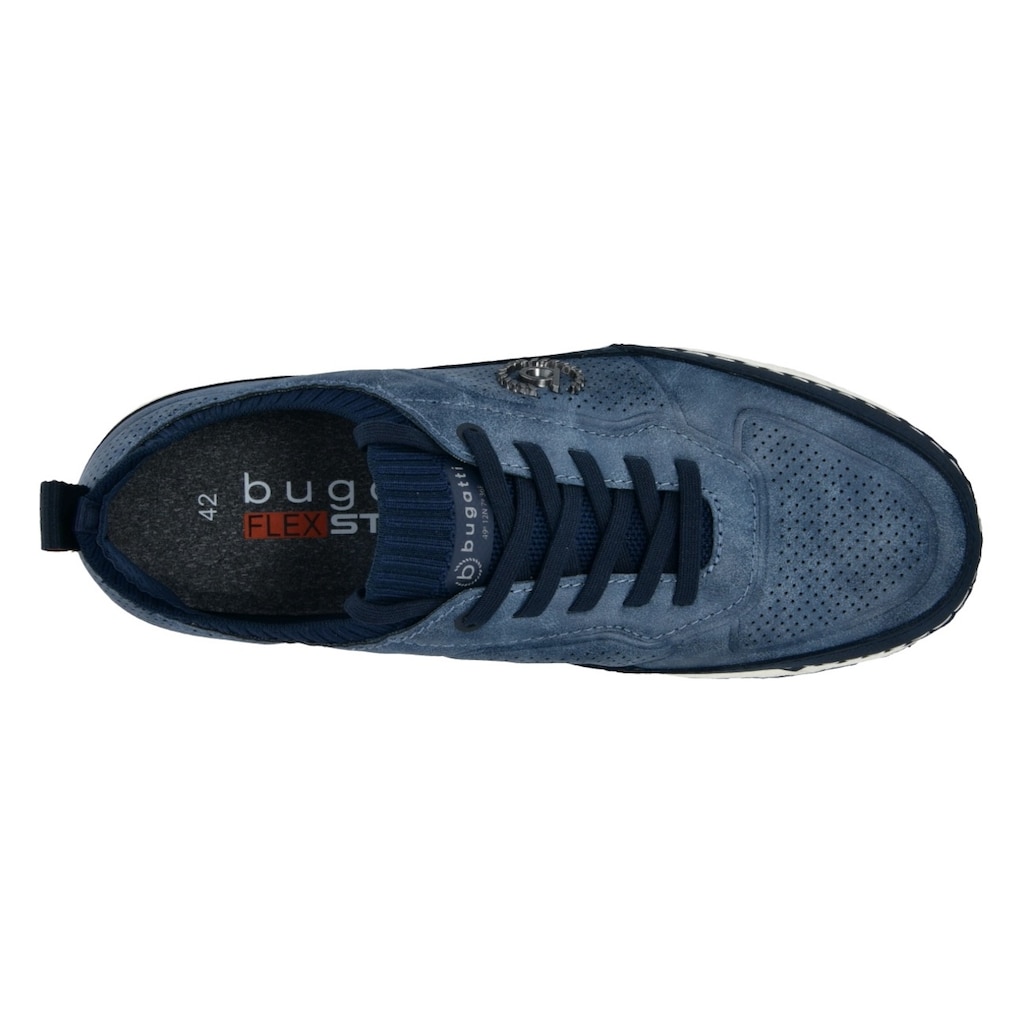 bugatti Slip-On Sneaker, Slipper, Freizeitschuh mit aufgesetzter, elastischer Zierschnürung