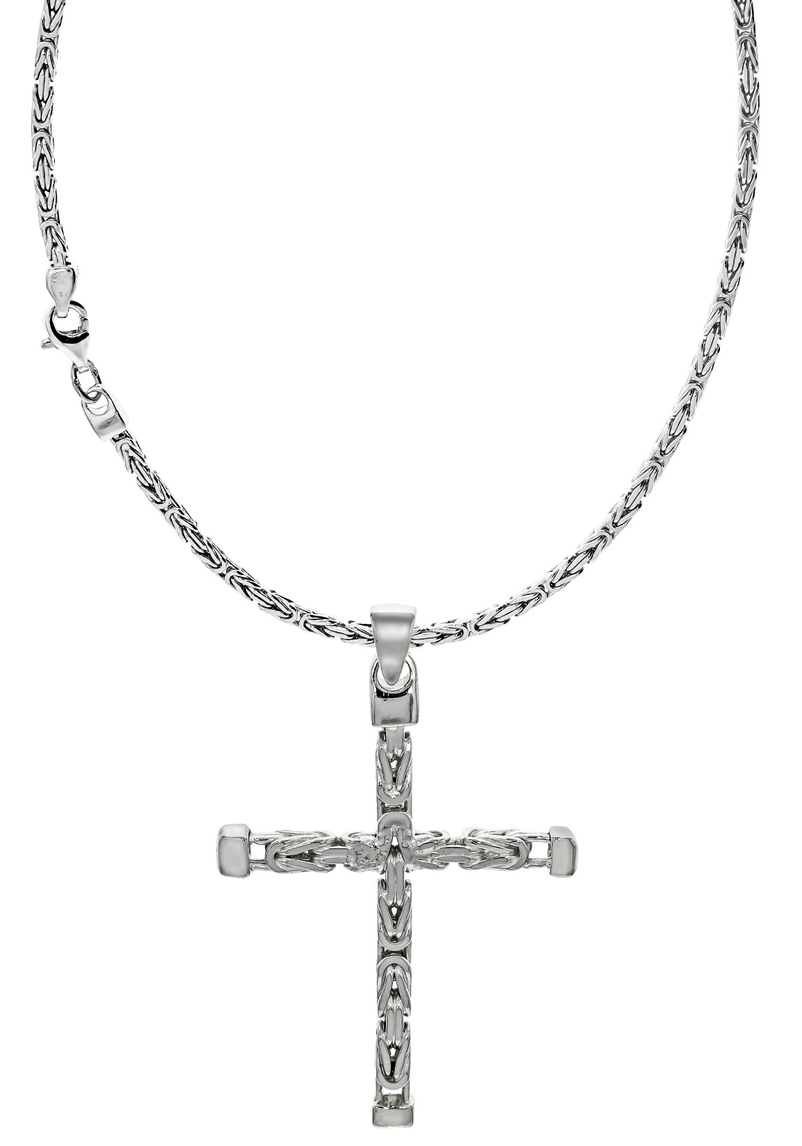 Firetti Kette mit Anhänger »Schmuck Geschenk Silber 925 Halsschmuck Halskette 4-kant Königskette«, Made in Germany