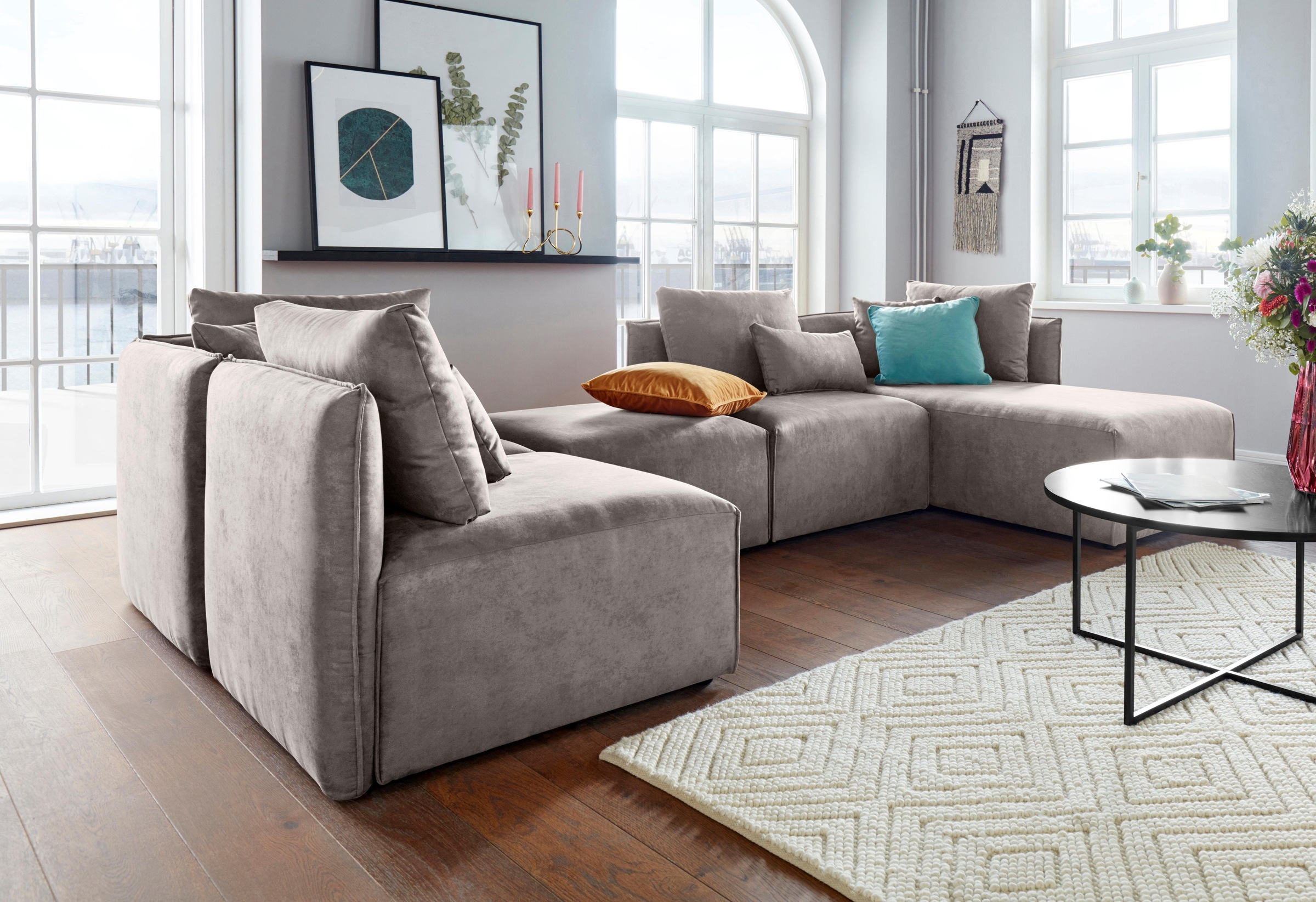 Thumbnail - OTTO home 3-Sitzer "Nöre" 3 Teile, in vielen Bezugsqualitäten und Farben s. auch "Nöre"