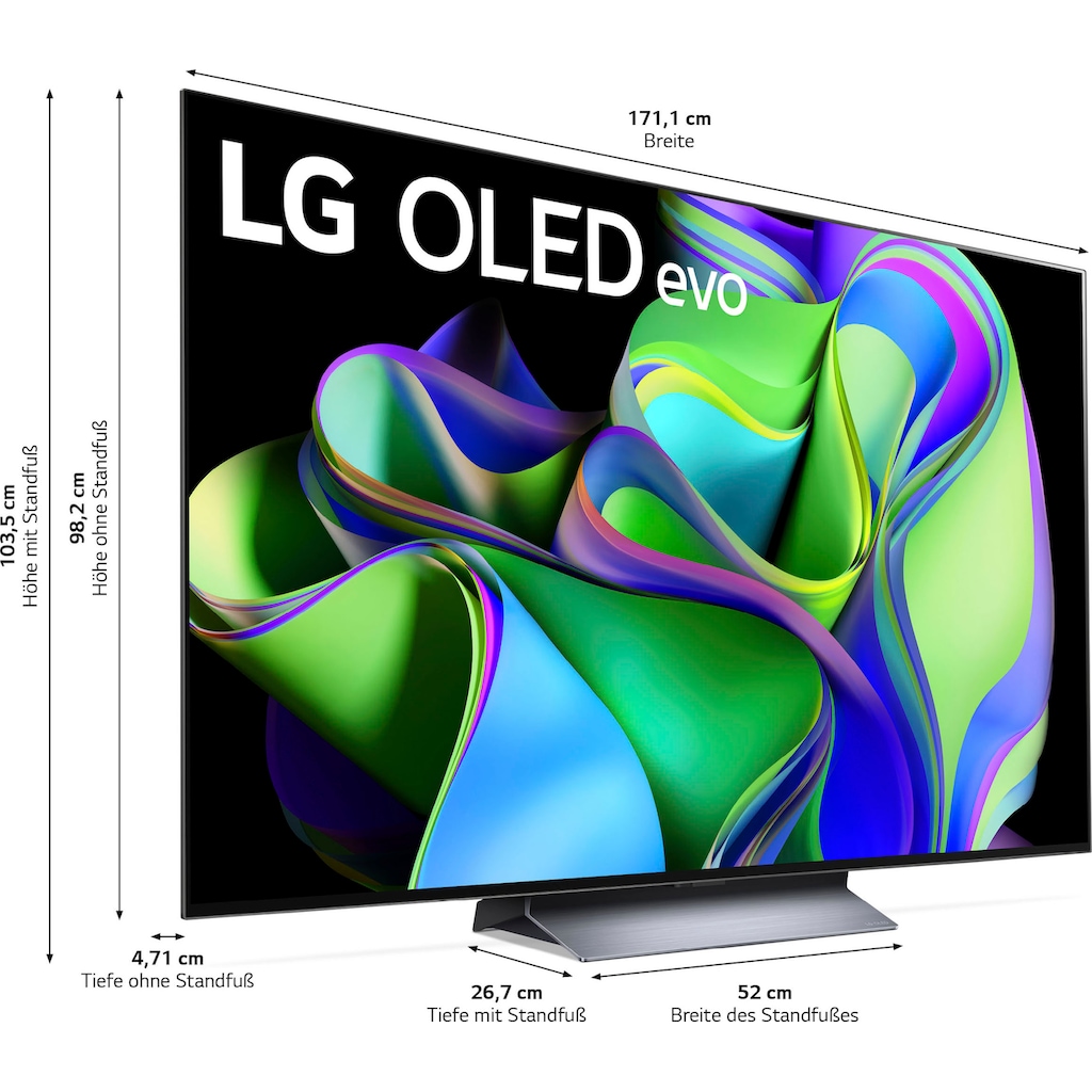 LG OLED-Fernseher »OLED77C37LA«, 195 cm/77 Zoll, 4K Ultra HD, Smart-TV