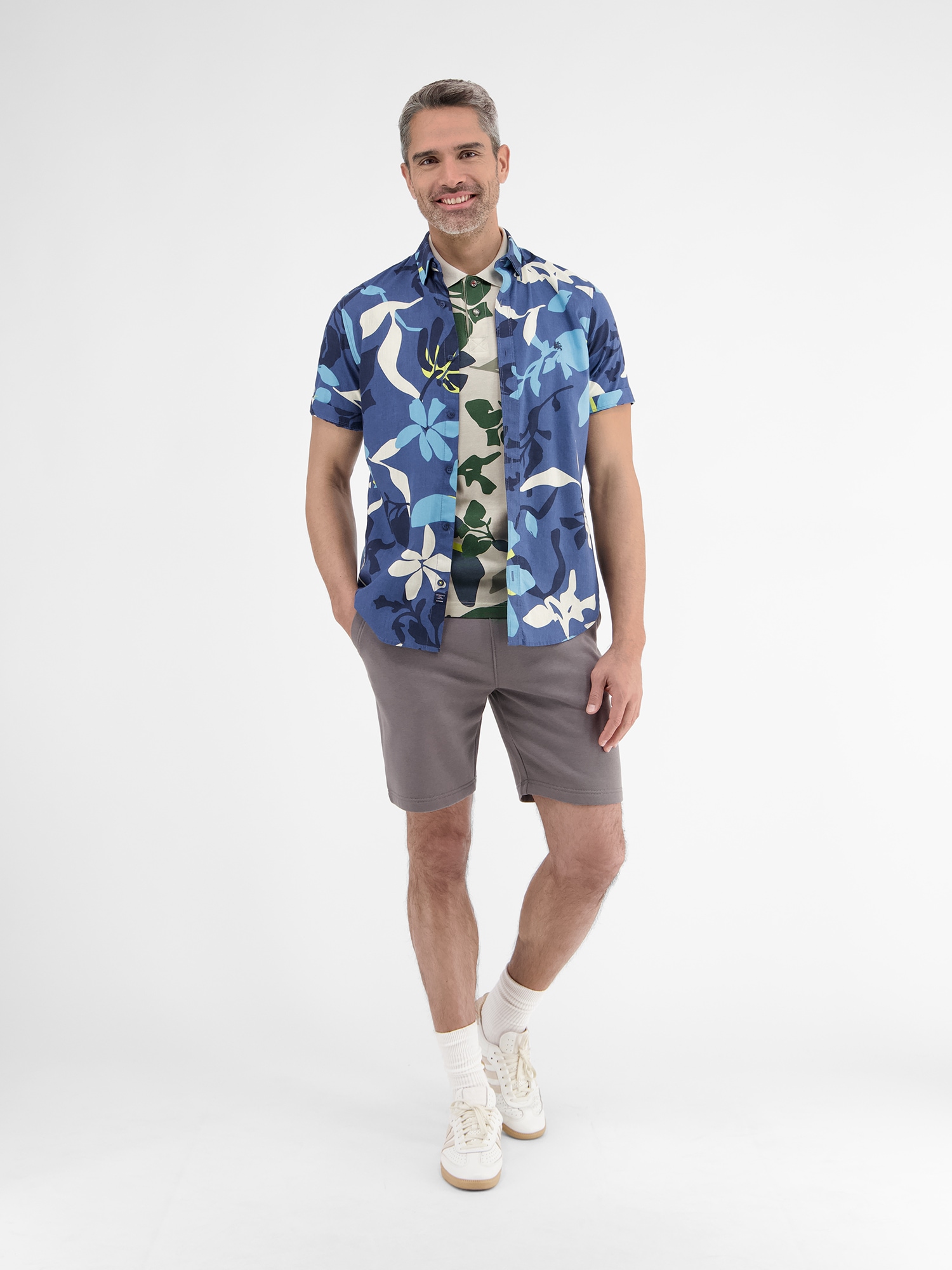 LERROS Poloshirt »Poloshirt, sommerlich-floral gemustert«