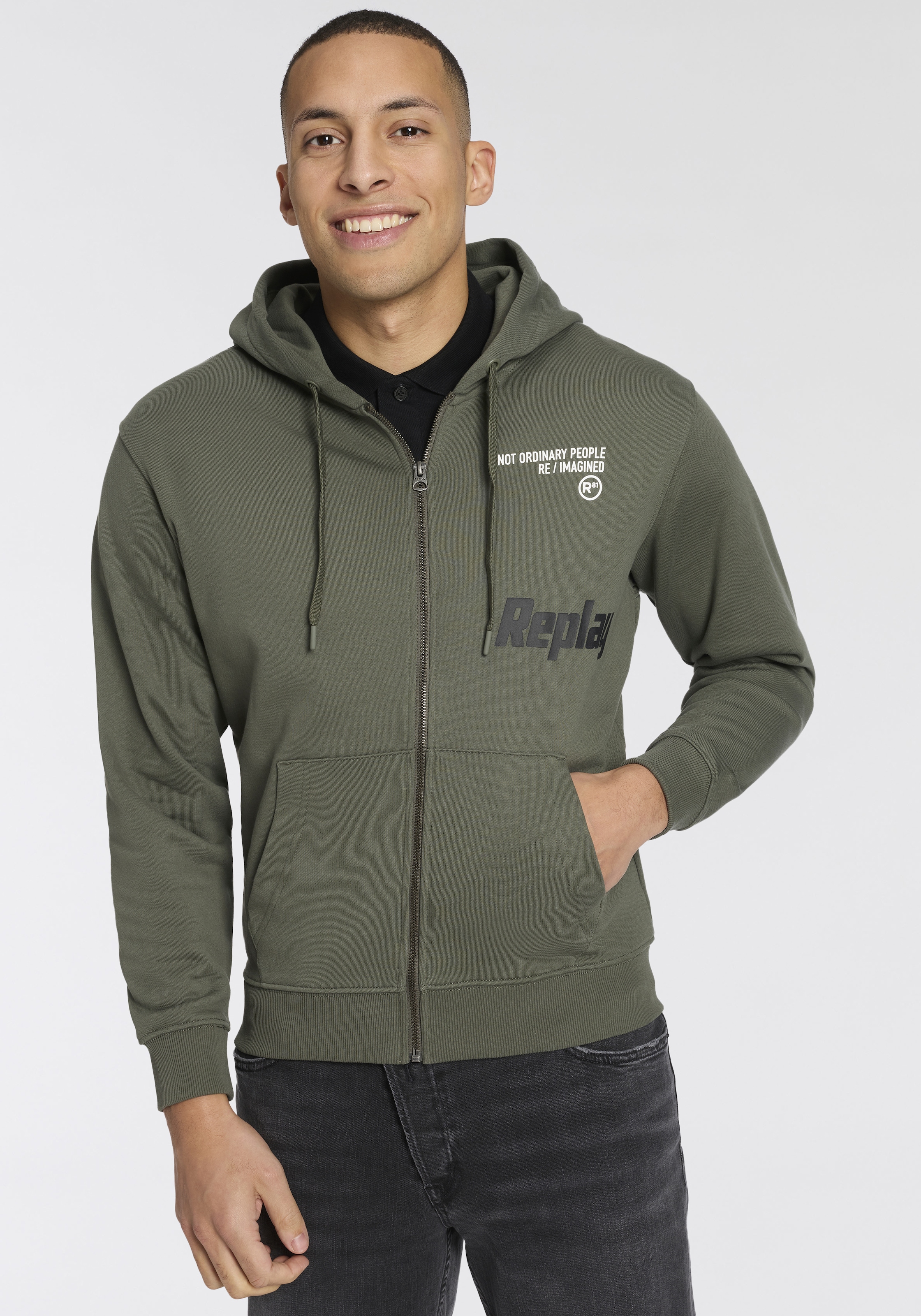 Replay Kapuzensweatjacke günstig online kaufen