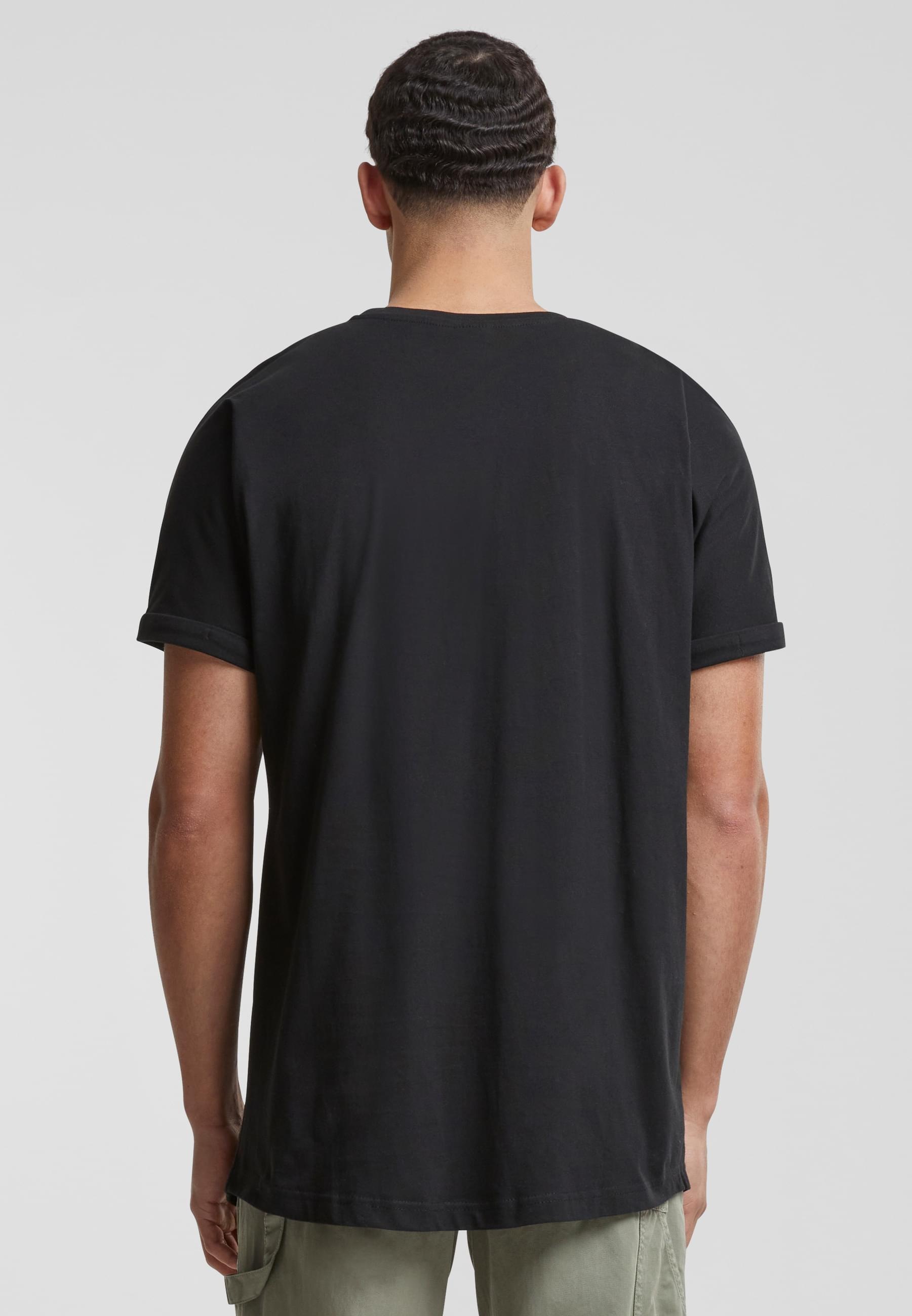 URBAN CLASSICS T-Shirt »Urban Classics Herren Long Shaped Turnup Tee«, (1 tlg.)