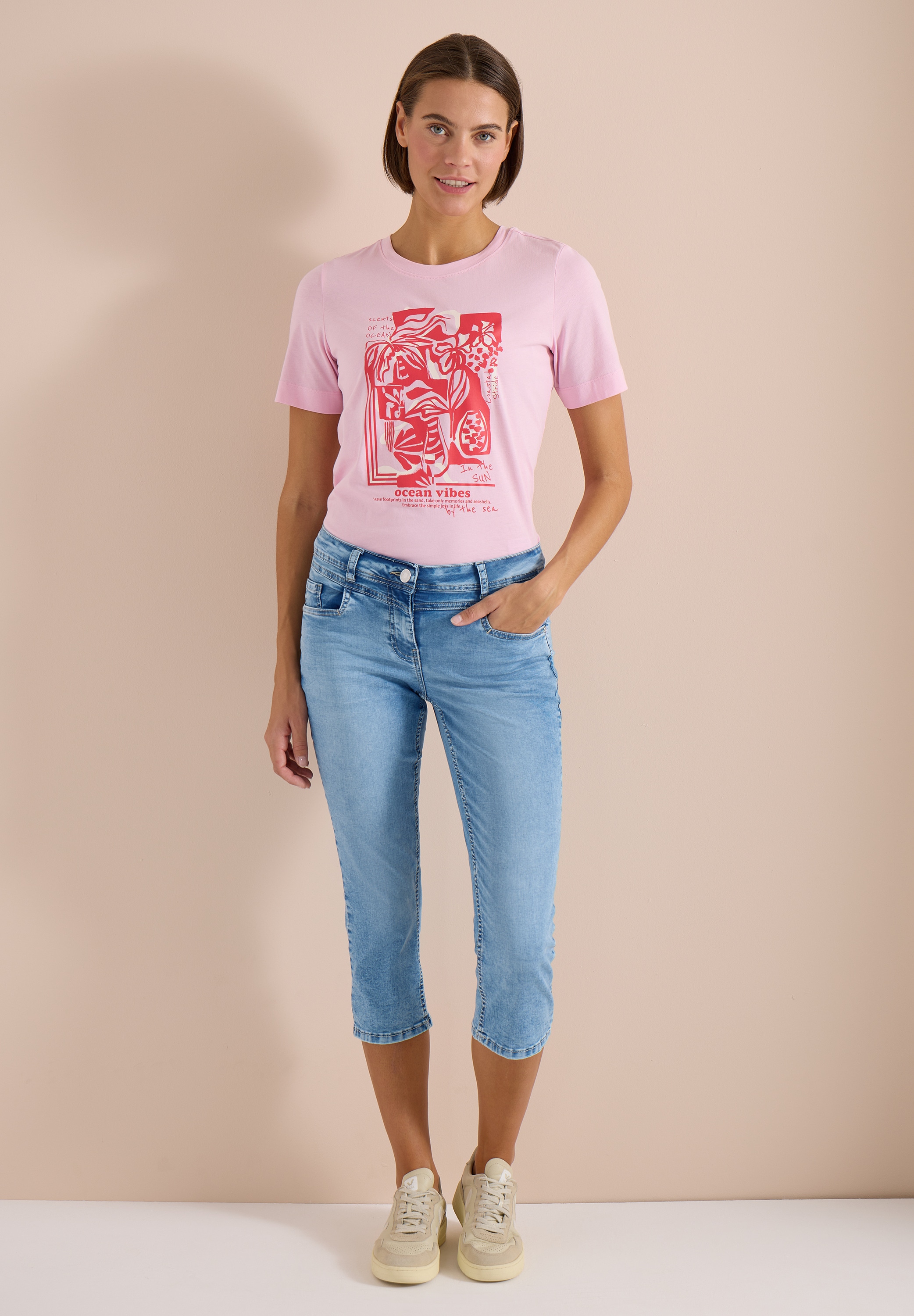 Cecil Comfort-fit-Jeans in 3/4-Länge