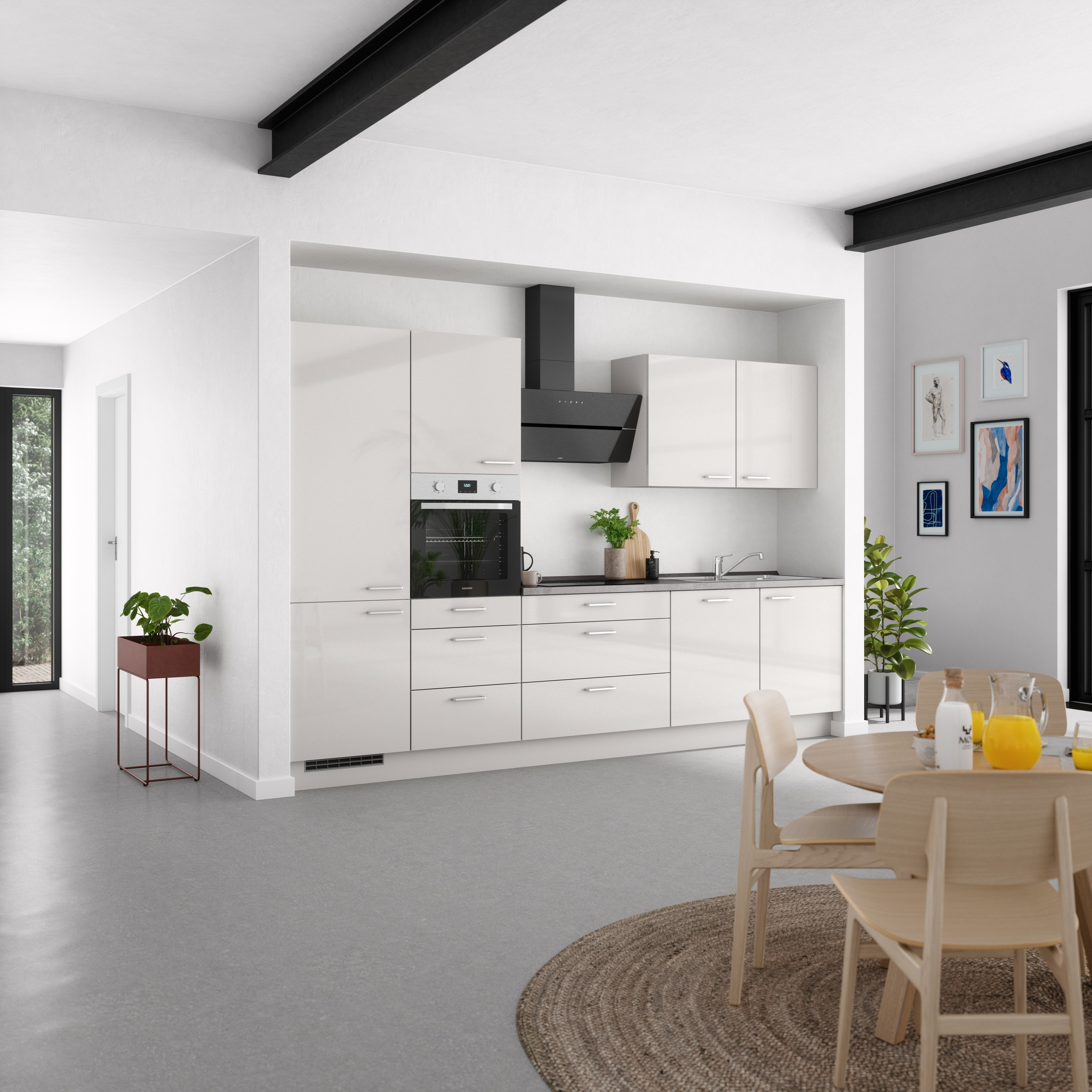 nobilia® Küchenzeile »"Flash II"«, vormontiert, Ausrichtung wählbar, Breite 330 cm, wahlw. mit E-Geräten