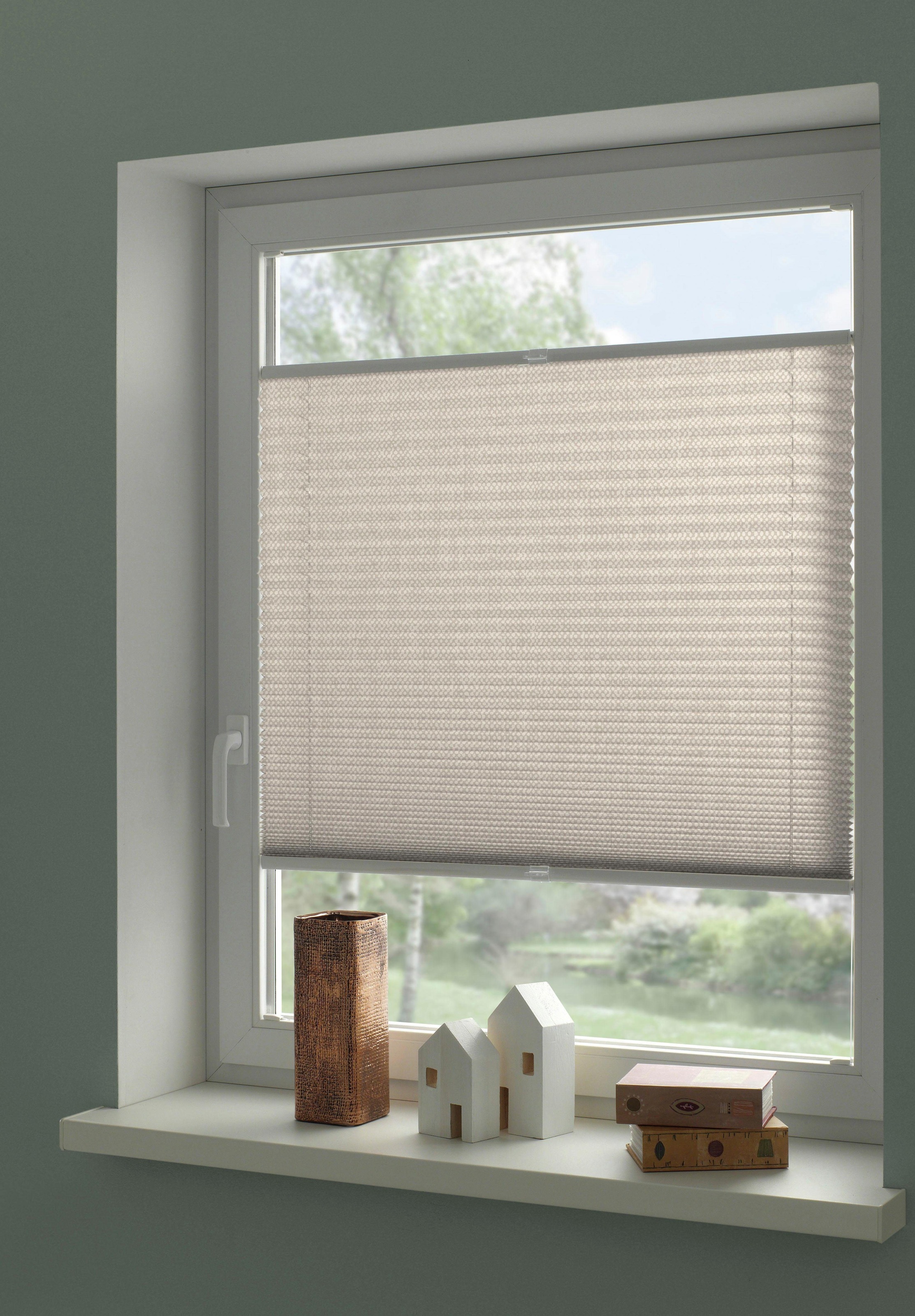 WOHNIDEE-Kollektion Plissee "mit 2 Bedienschienen" Lichtschutz Perlreflex-b günstig online kaufen