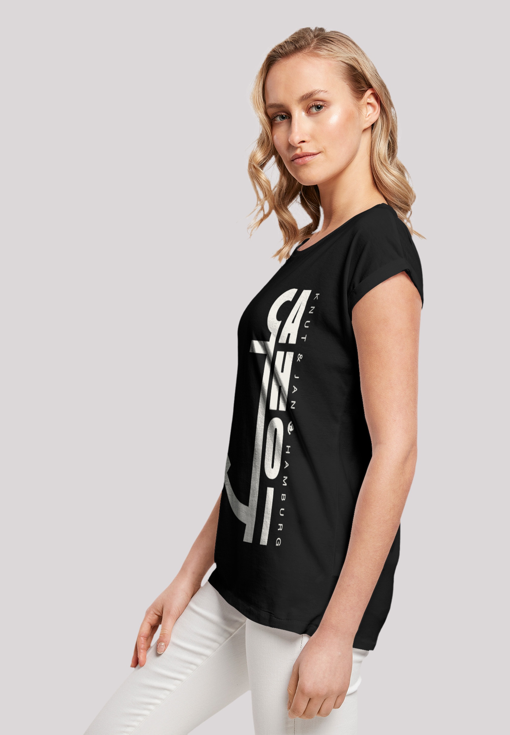 F4NT4STIC T-Shirt »Ahoi Anker Knut & Jan Hamburg«, Print