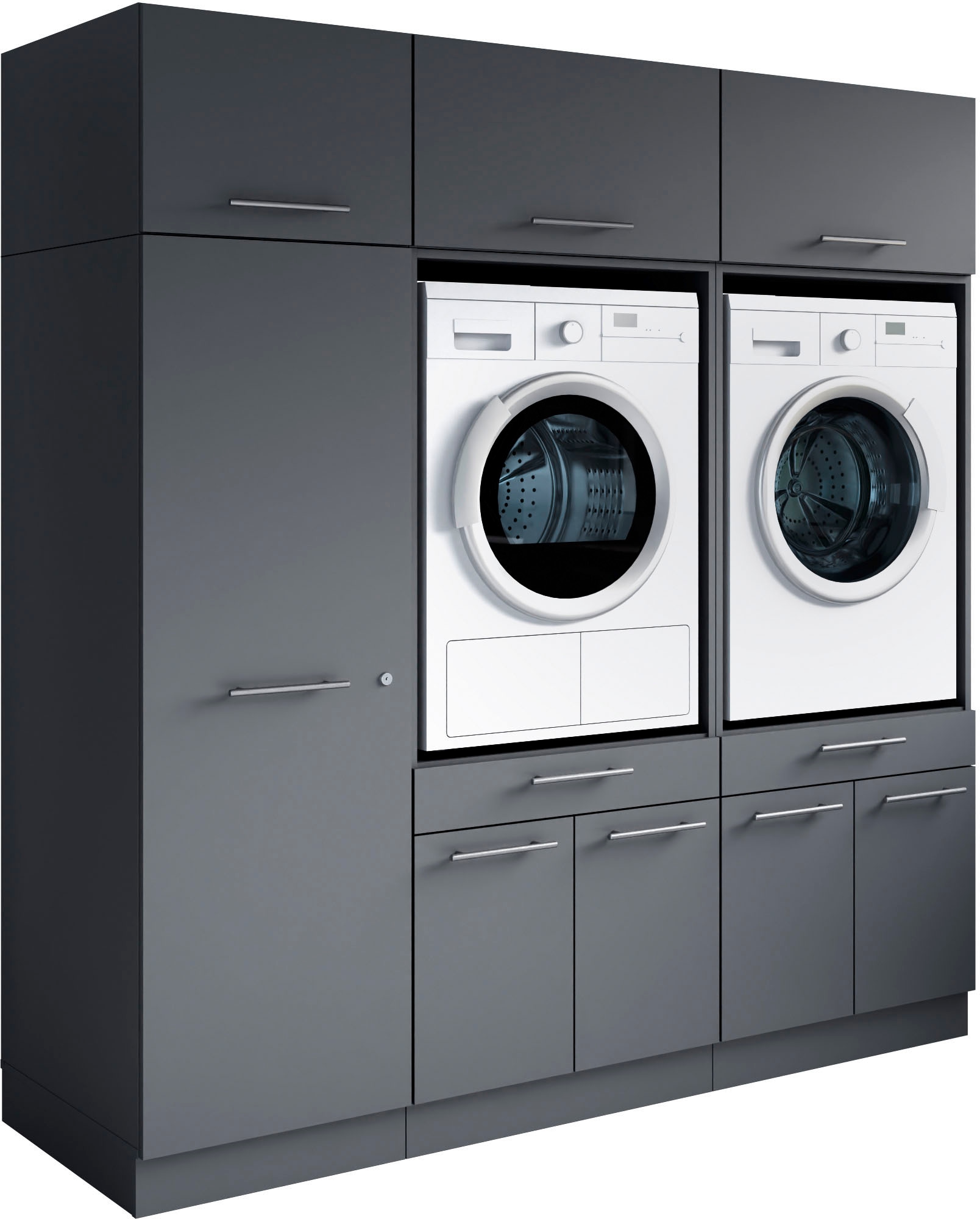 Laundreezy "Laundreezy, 6-tlg. Mehrzweckschrank-Set B/H/T 186/200/68 cm" 6 Stk. tlg.