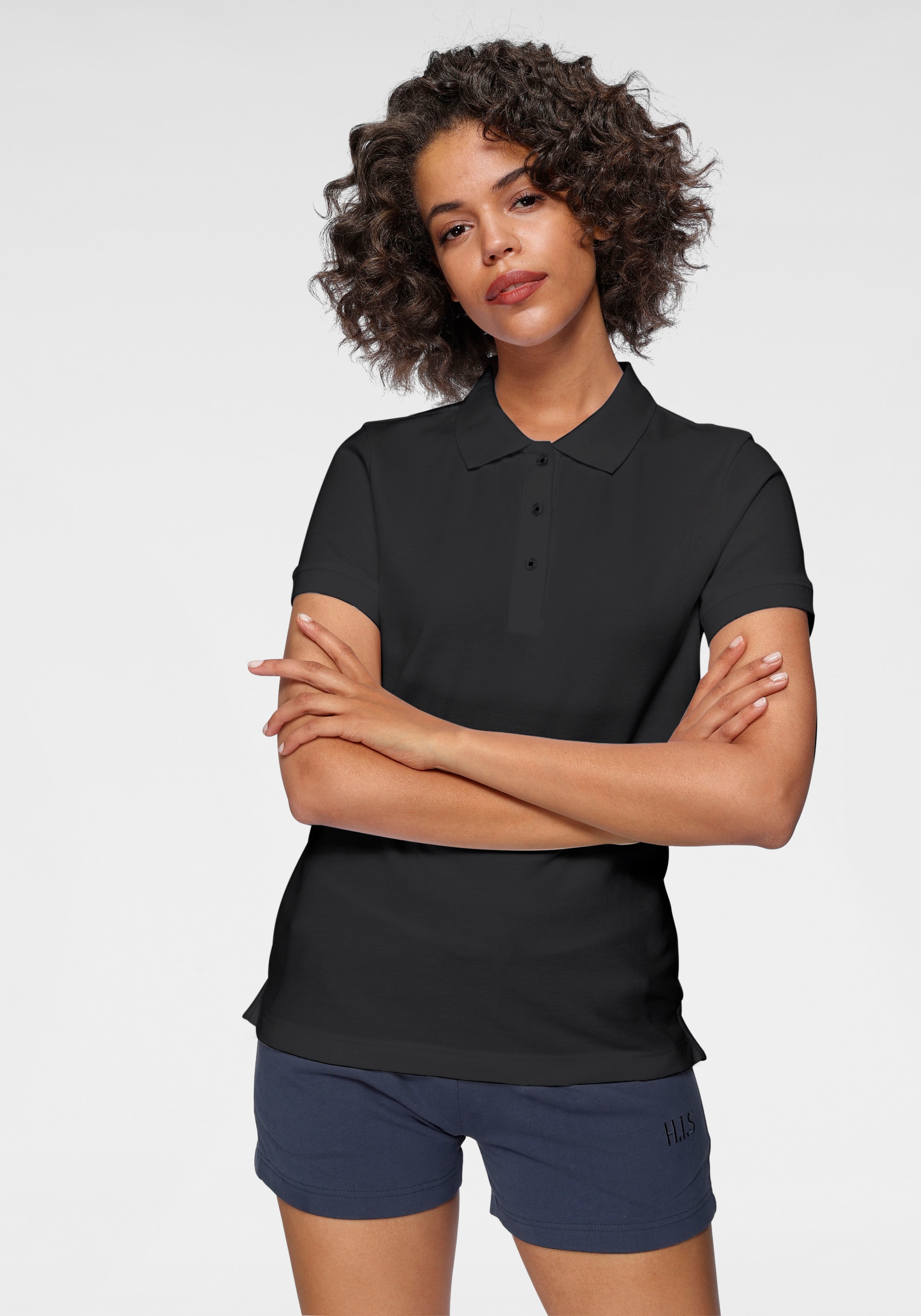 Eastwind Poloshirt, Kurzarm, figurumschmeichelnder Schnitt, Polokragen günstig online kaufen