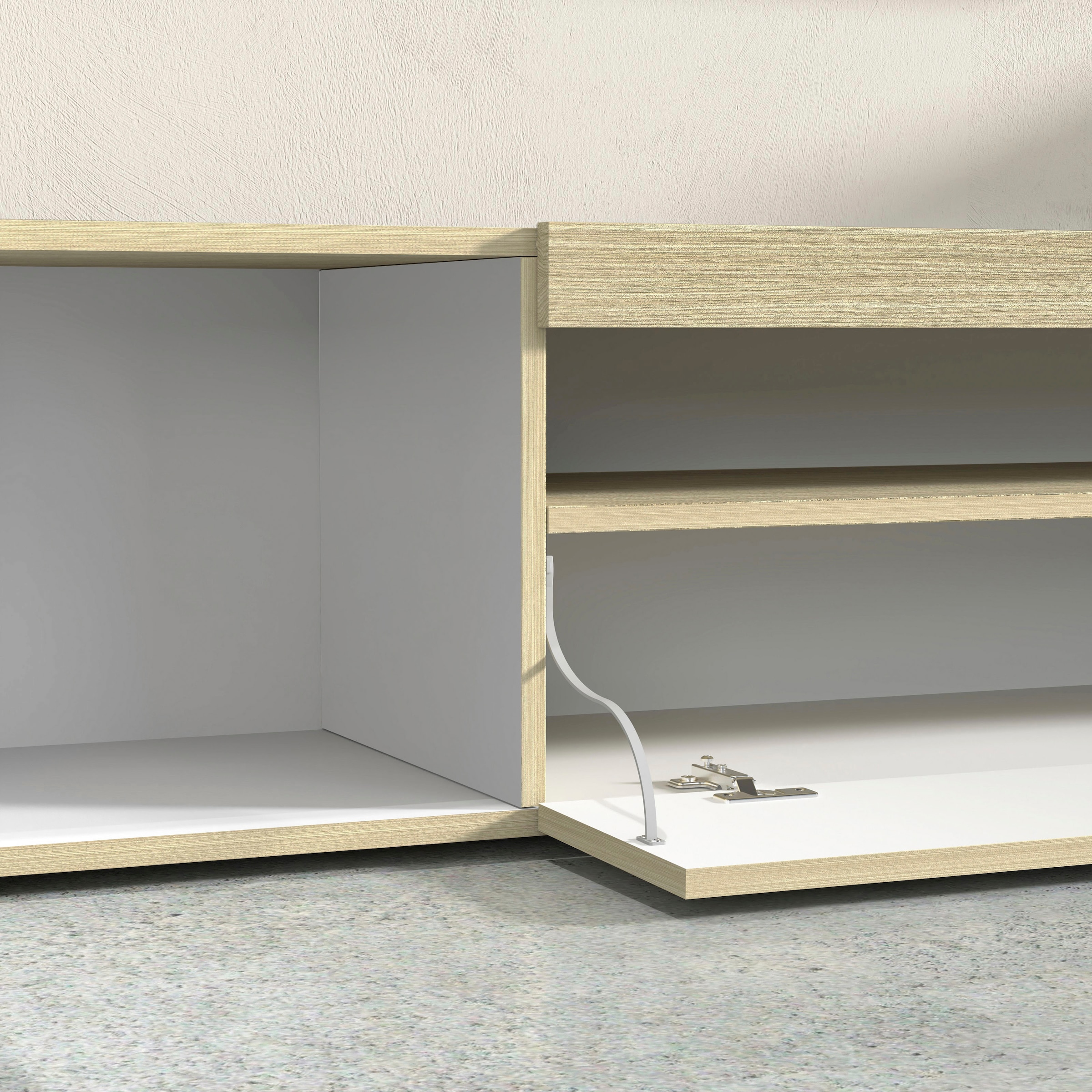 INOSIGN Wohnwand »Wohnwand New Egypt, Anbauwand, Medienwand, Wohnzimmerwand« Weiß in Hochglanz, alle anderen Farben in matter Ausführung., 4 Stk. tlg.