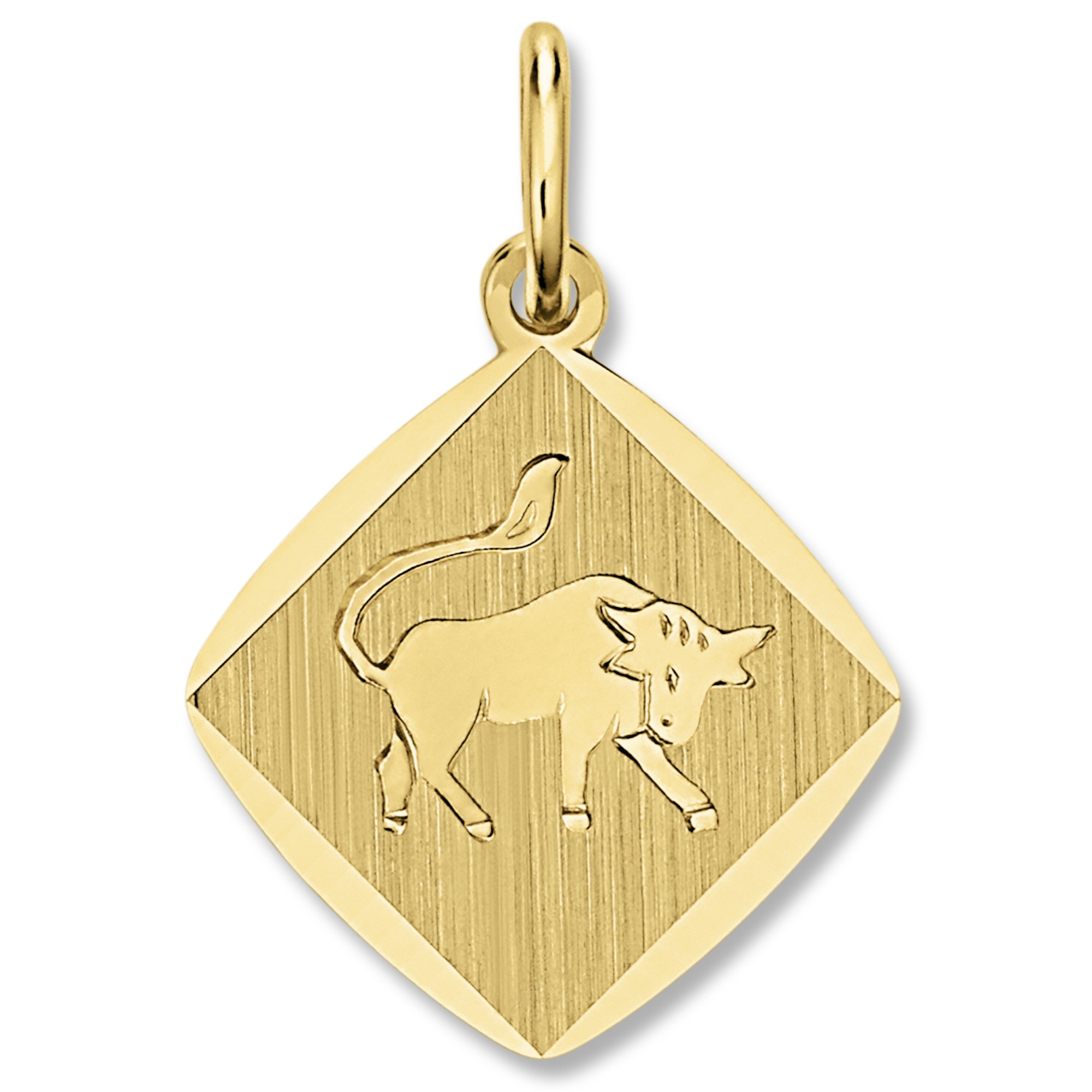 Sternzeichenanhänger ONE ELEMENT "Stier Sternzeichen Anhänger aus 333 Gelbgold", gold, Schmuckanhänger, Damen, Stier, Gelbgold 333 Gold, Gelbgold 333, Gold, Ihr persönliches Sternzeichen – ein besonderes Geschenk mit Bedeutung