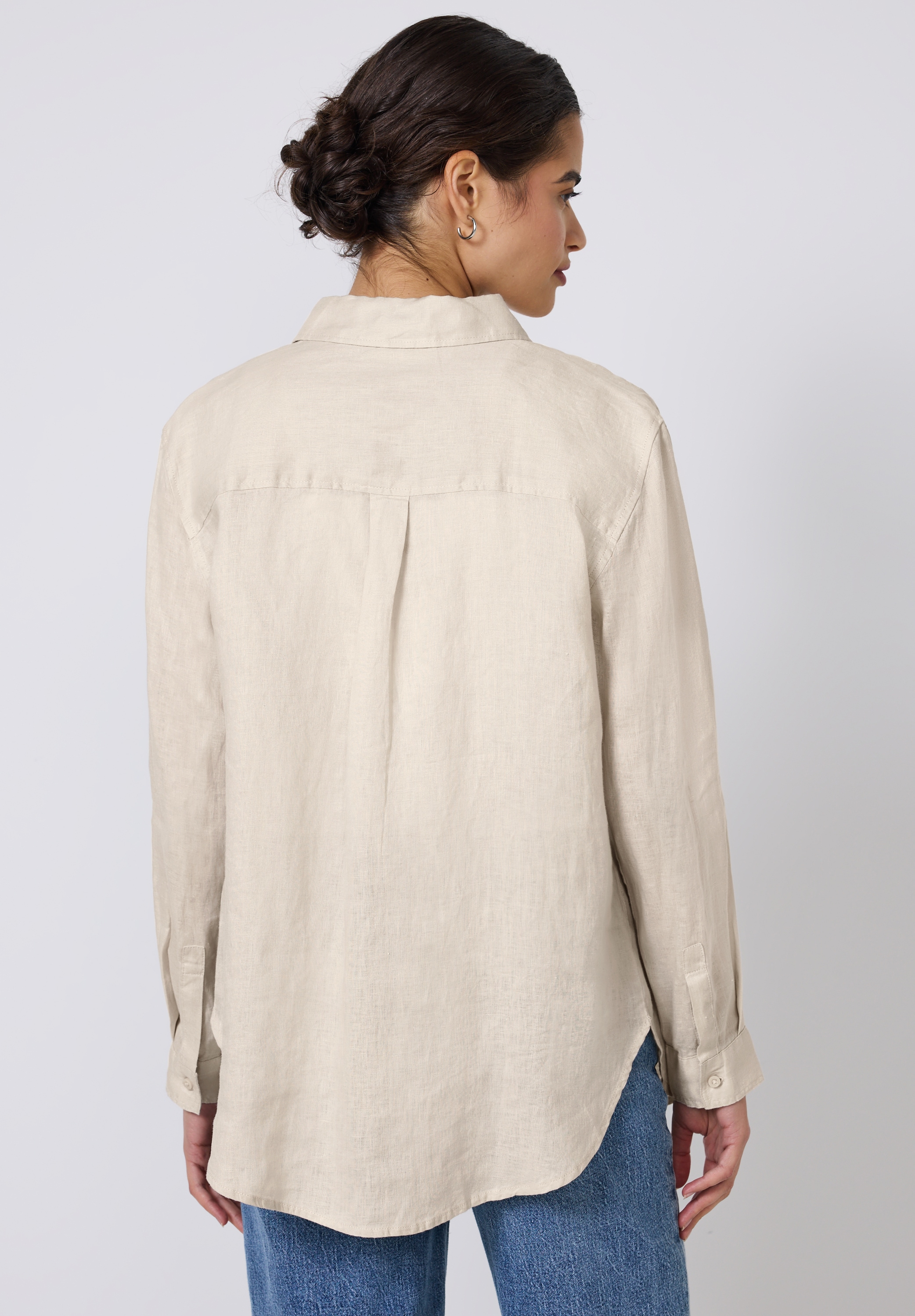STREET ONE STUDIO Hemdbluse, mit Knopfleiste