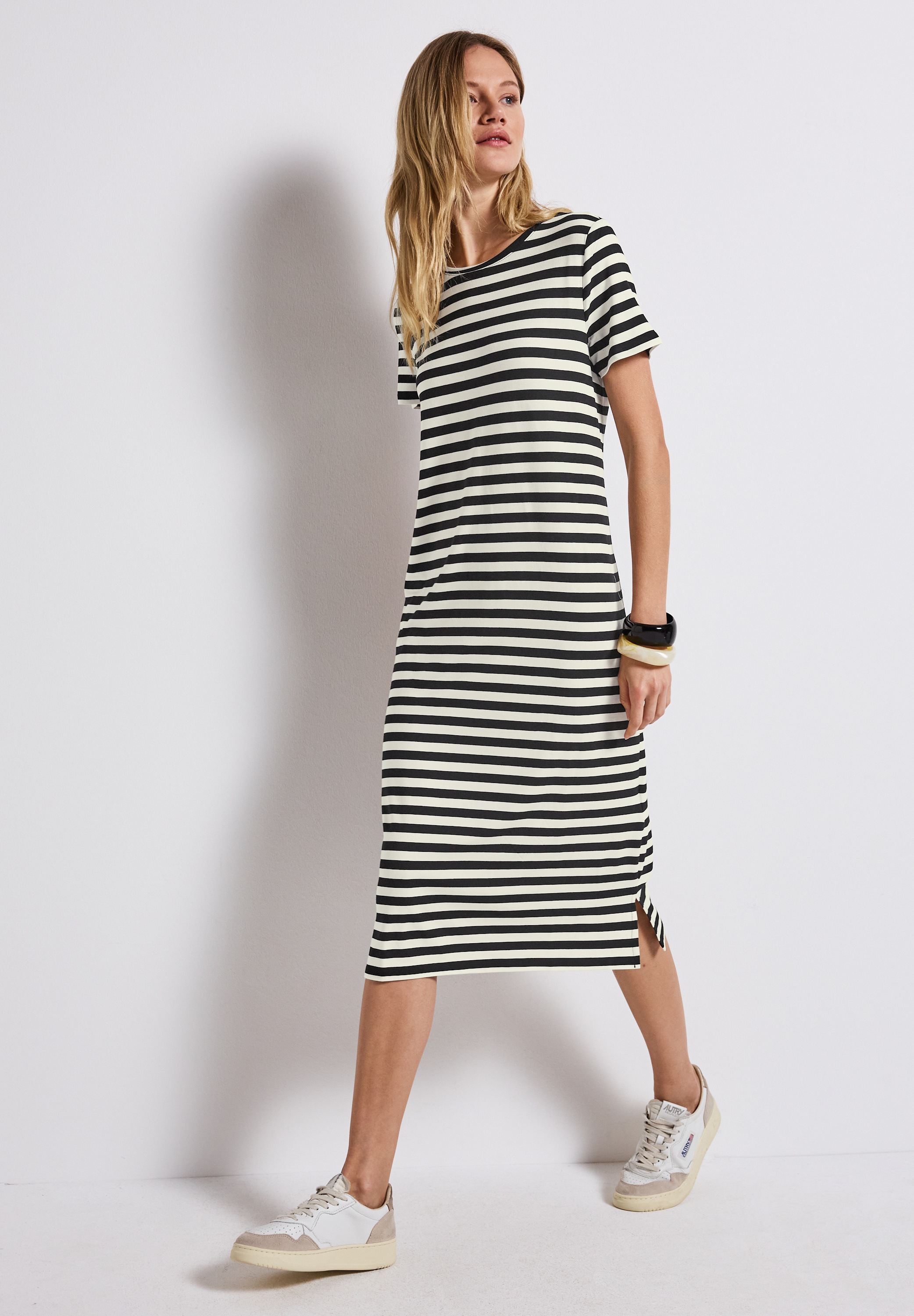 STREET ONE Shirtkleid Ohne Taschen mit Rundhalsausschnitt