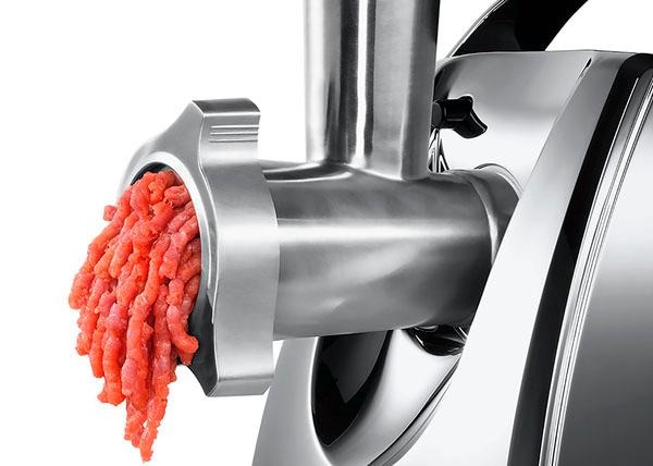 BOSCH Fleischwolf »ProPower MFW68660, Rücklauf, Durchlaufschnitzler«, 800 W, 3 Lochscheiben Edelst. (3/4,8/8mm), Fruchtpressen-/Wurst-/Kebbeaufsatz