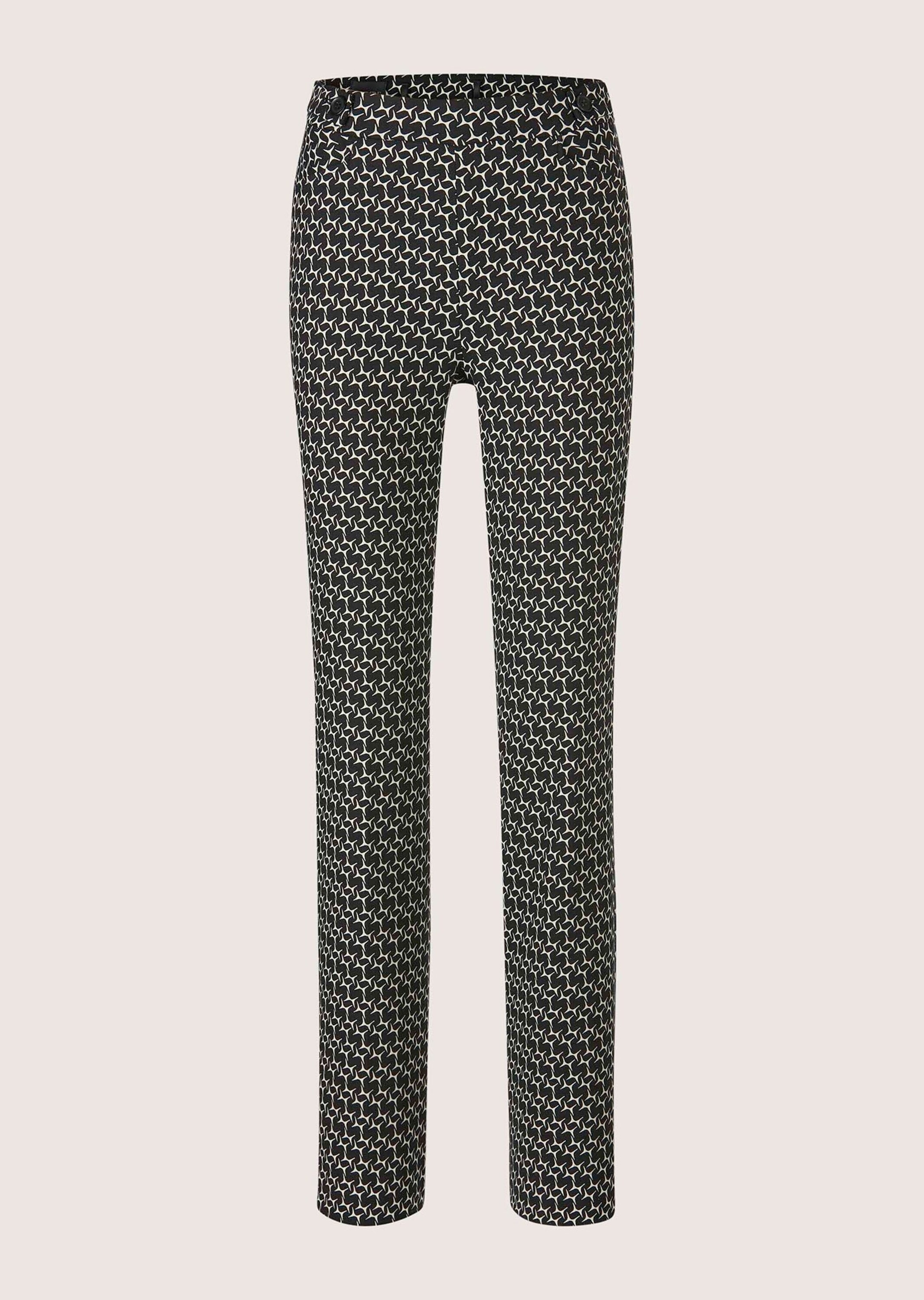 MADELEINE Schlupfhose "Hose Elastische Printhose mit grafischem Muster" Jacquard-Stretchhose zum Schlupfen