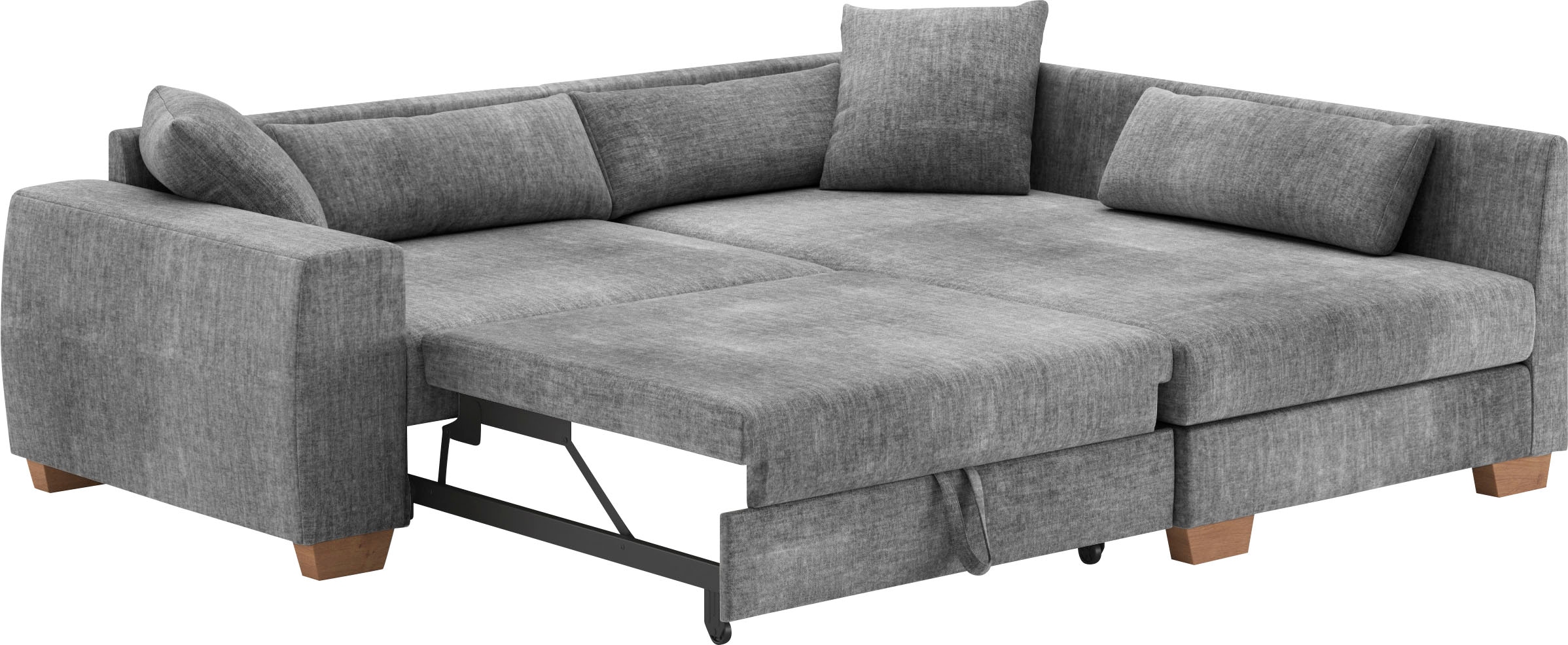 Mr. Couch Ecksofa »Helena L-Form«, Mit Federkern, wahlweise mit Bettfunktion und Taschenfederkern