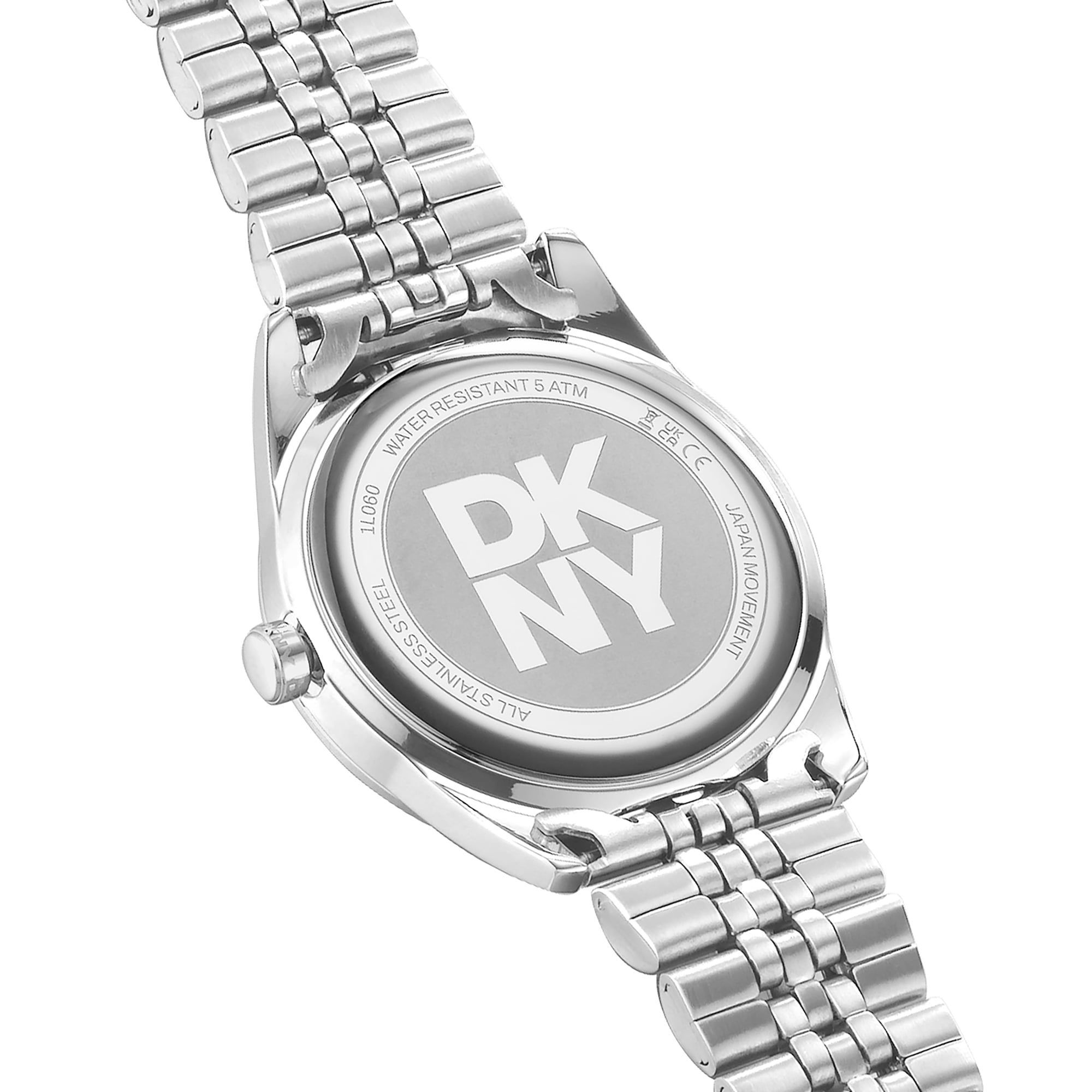 DKNY Quarzuhr »Parsons Logo« Armbanduhr, Damenuhr, Edelstahlarmband, analog