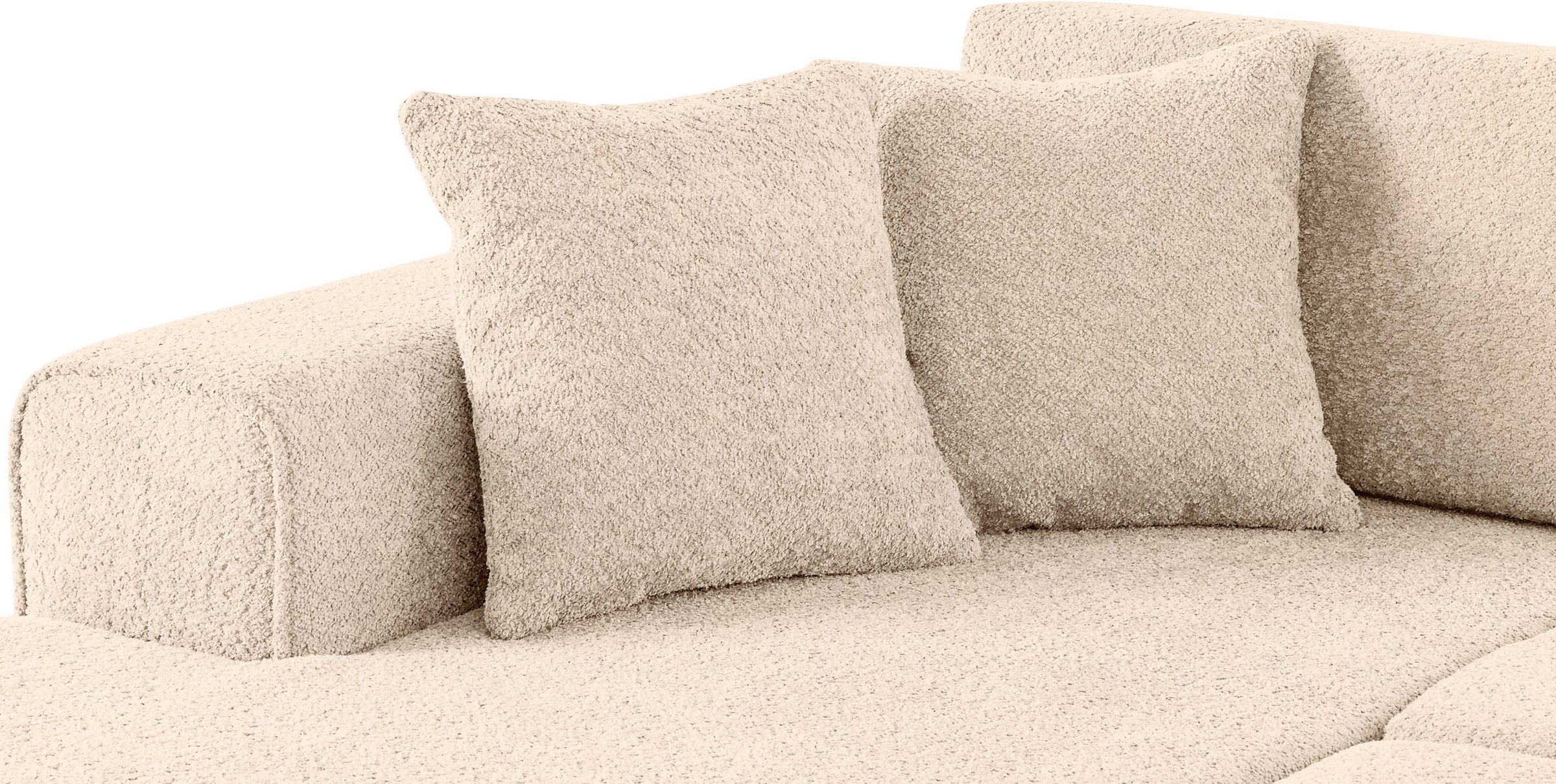 Guido Maria Kretschmer Home&Living Ecksofa »Györ«, L-Form, wahlweise mit Bettfunktion und Bettkasten incl. 2 Zierkissen