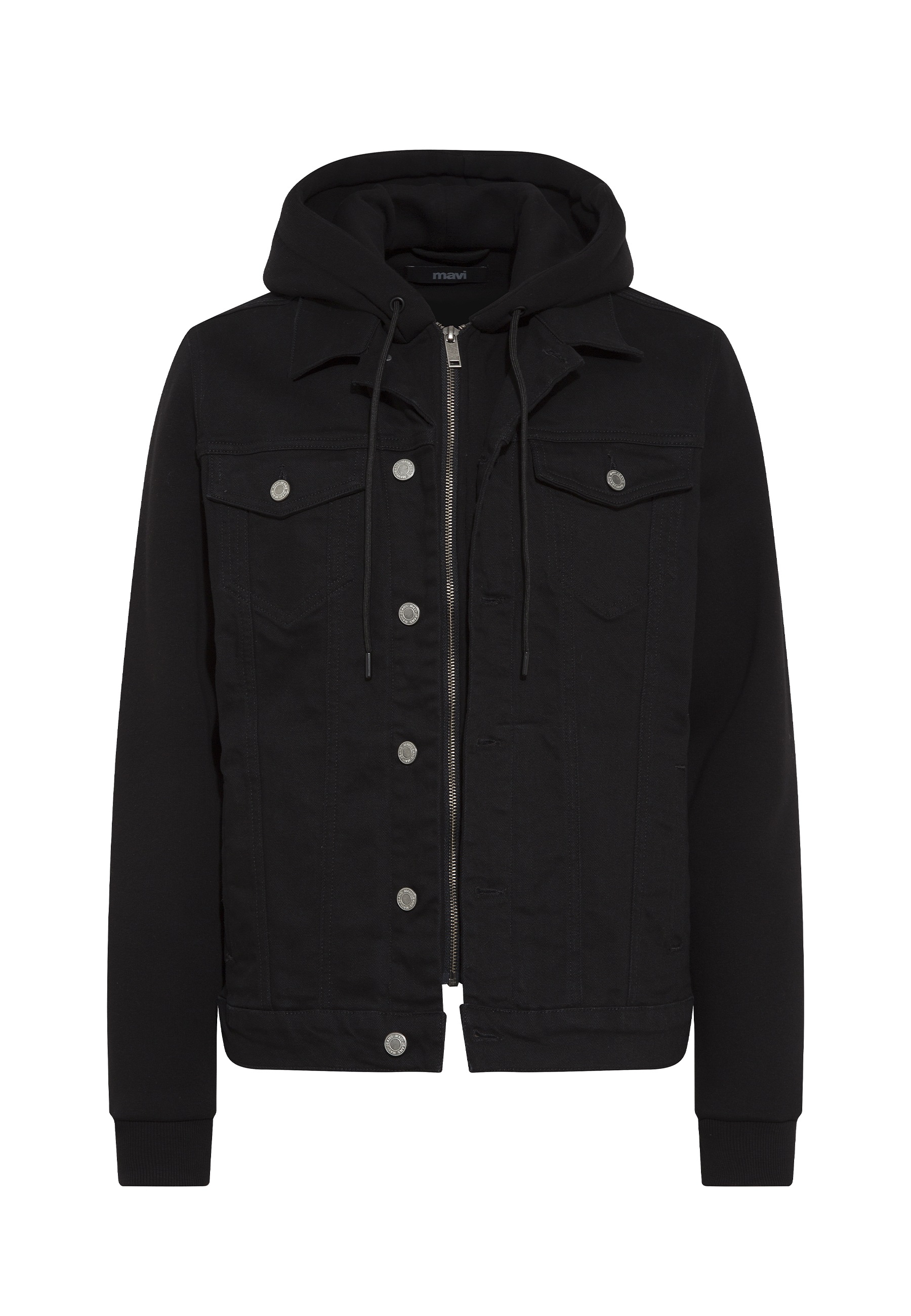 Mavi Jeansjacke »JERRY«, mit Kapuze, Jeansjacke mit Jerseyärmeln