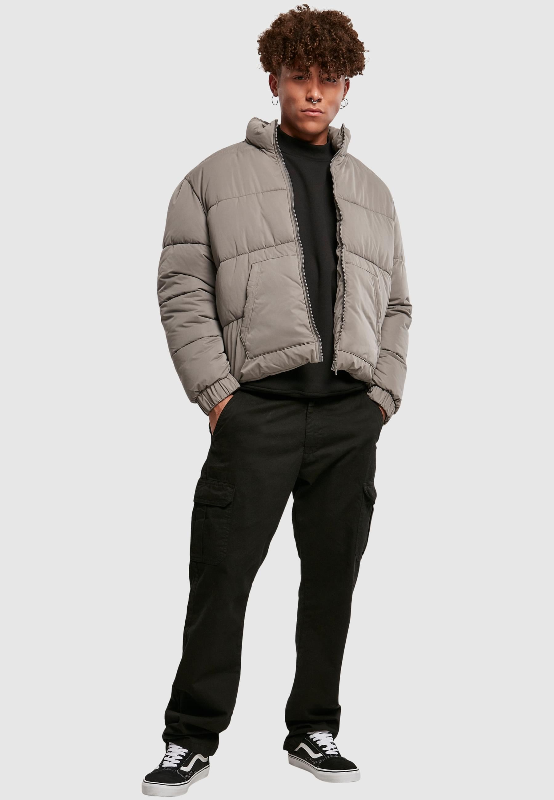 URBAN CLASSICS Winterjacke »Urban Classics Herren Cropped Down Jacket«, (1 St.), ohne Kapuze