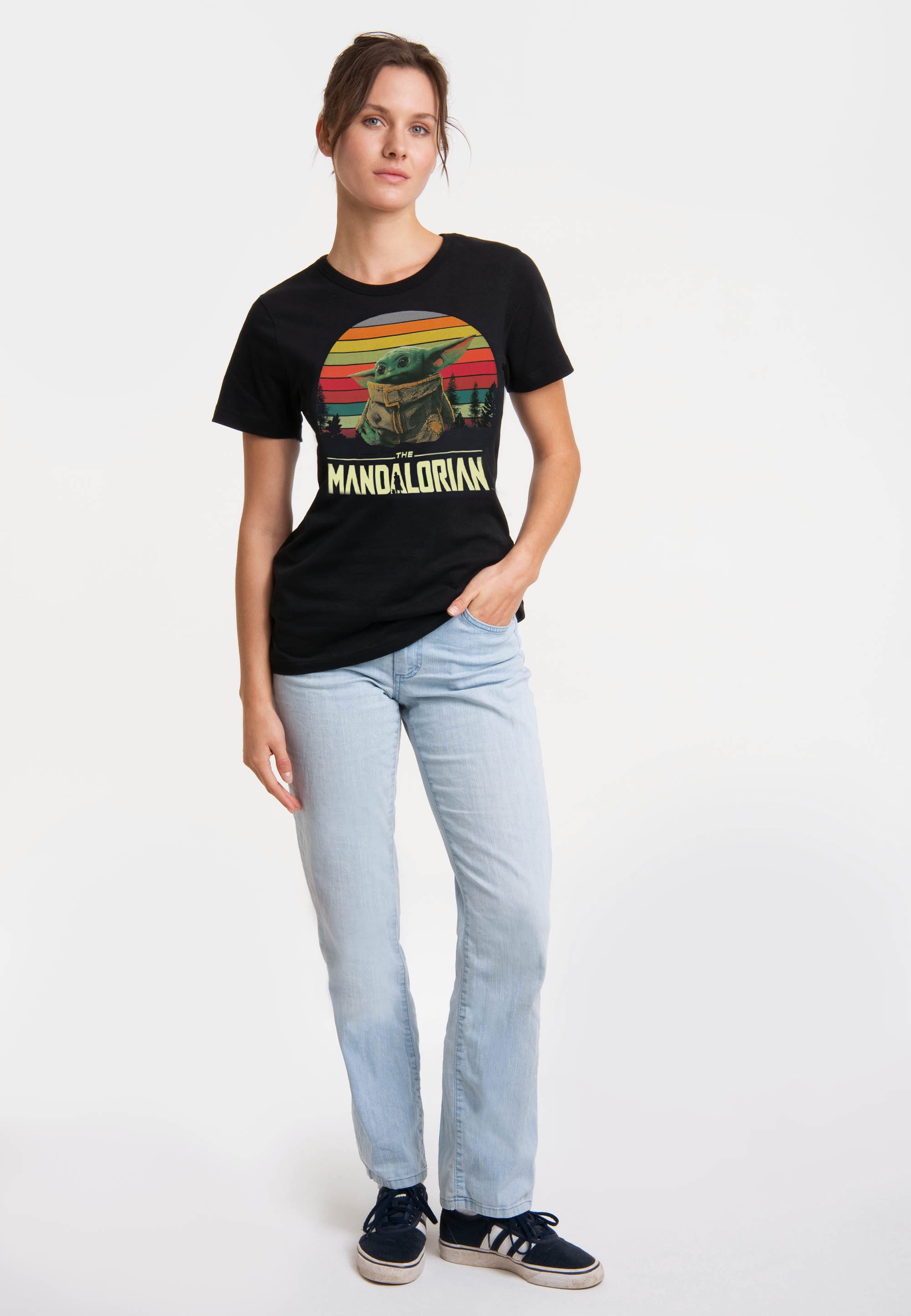 LOGOSHIRT T-Shirt »Star Wars - Baby Yoda«, mit lizenziertem Print