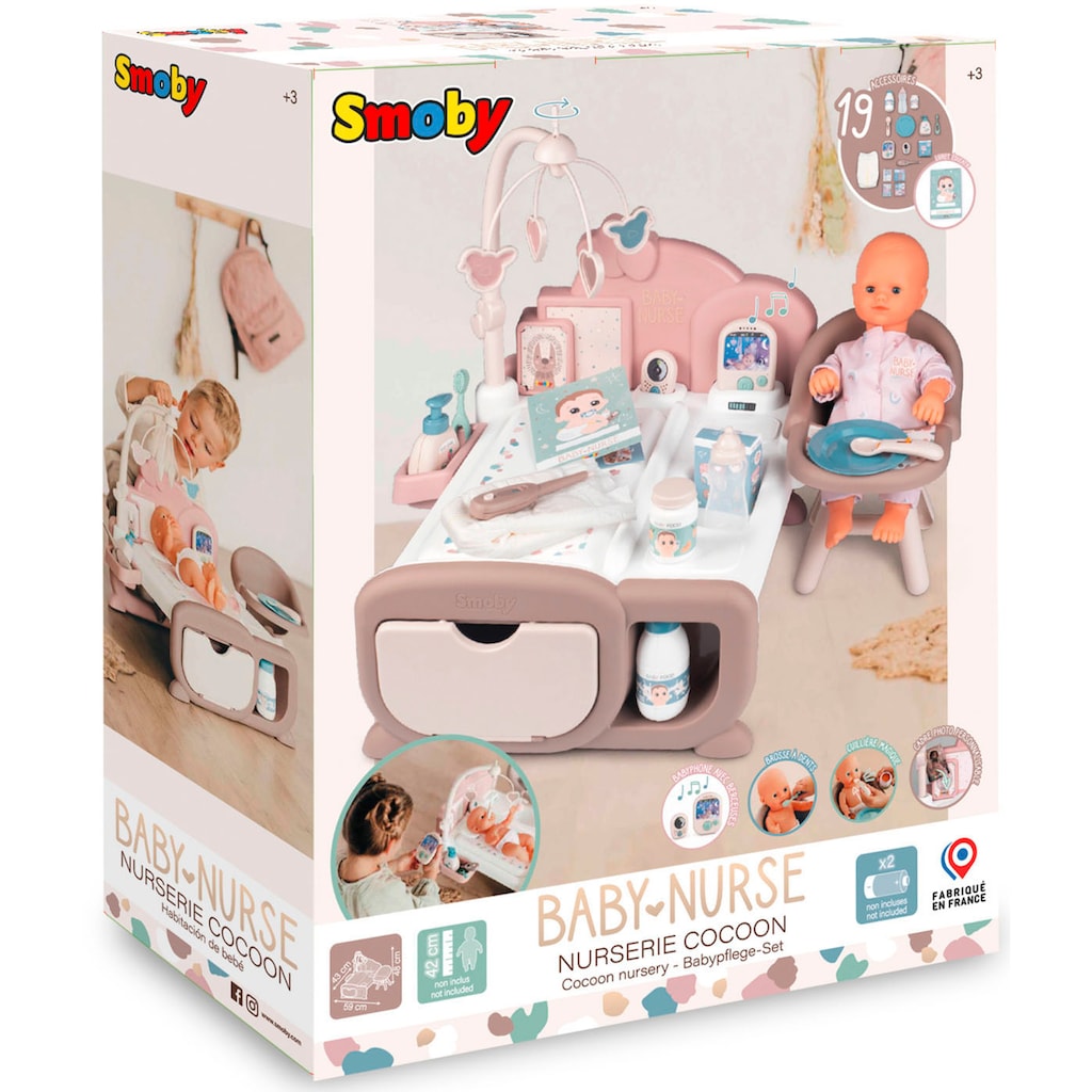 Smoby Puppen Pflegecenter »Baby Nurse, Cocoon 3-in-1«, mit Sound; Made in Europe