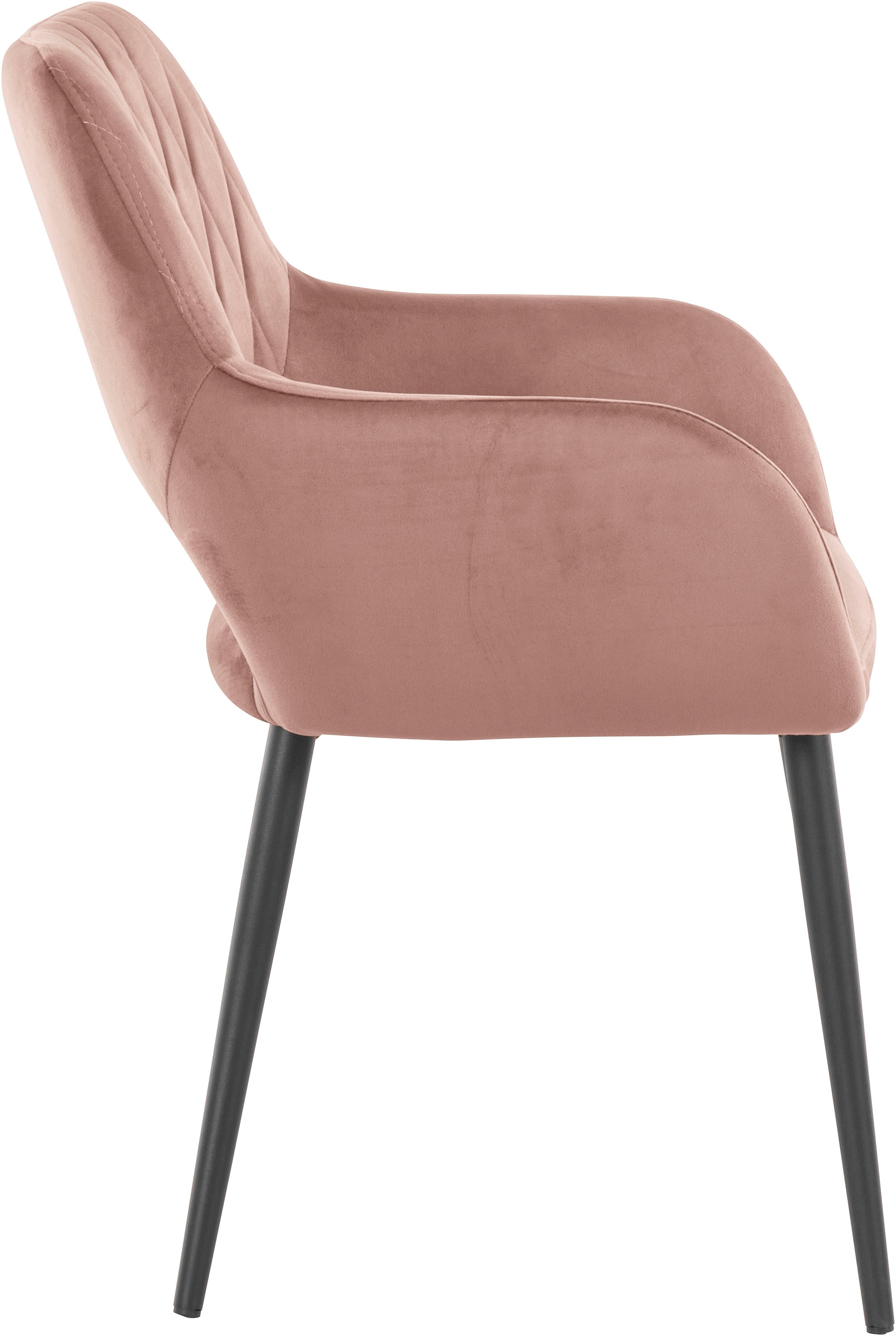 Leonique Esszimmerstuhl »Franca«, (Set), 2 St., Veloursstoff, Sitz in Samtvelours, Rückenlehne mit Rautensteppung, Sitzhöhe 48 cm