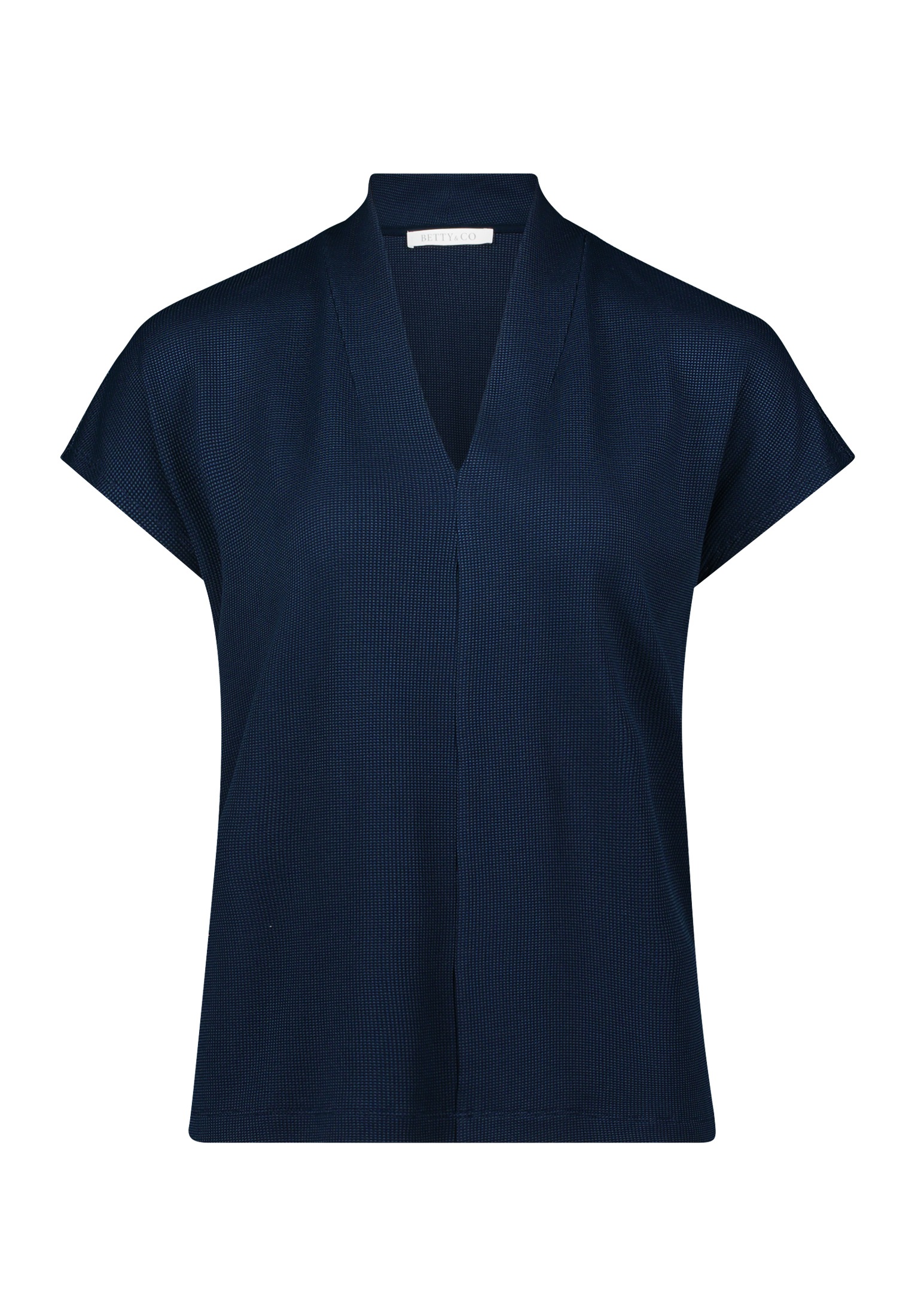 Betty&Co Kurzarmshirt "Betty & Co Damen Casual-Shirt mit V-Ausschnitt", (1 günstig online kaufen