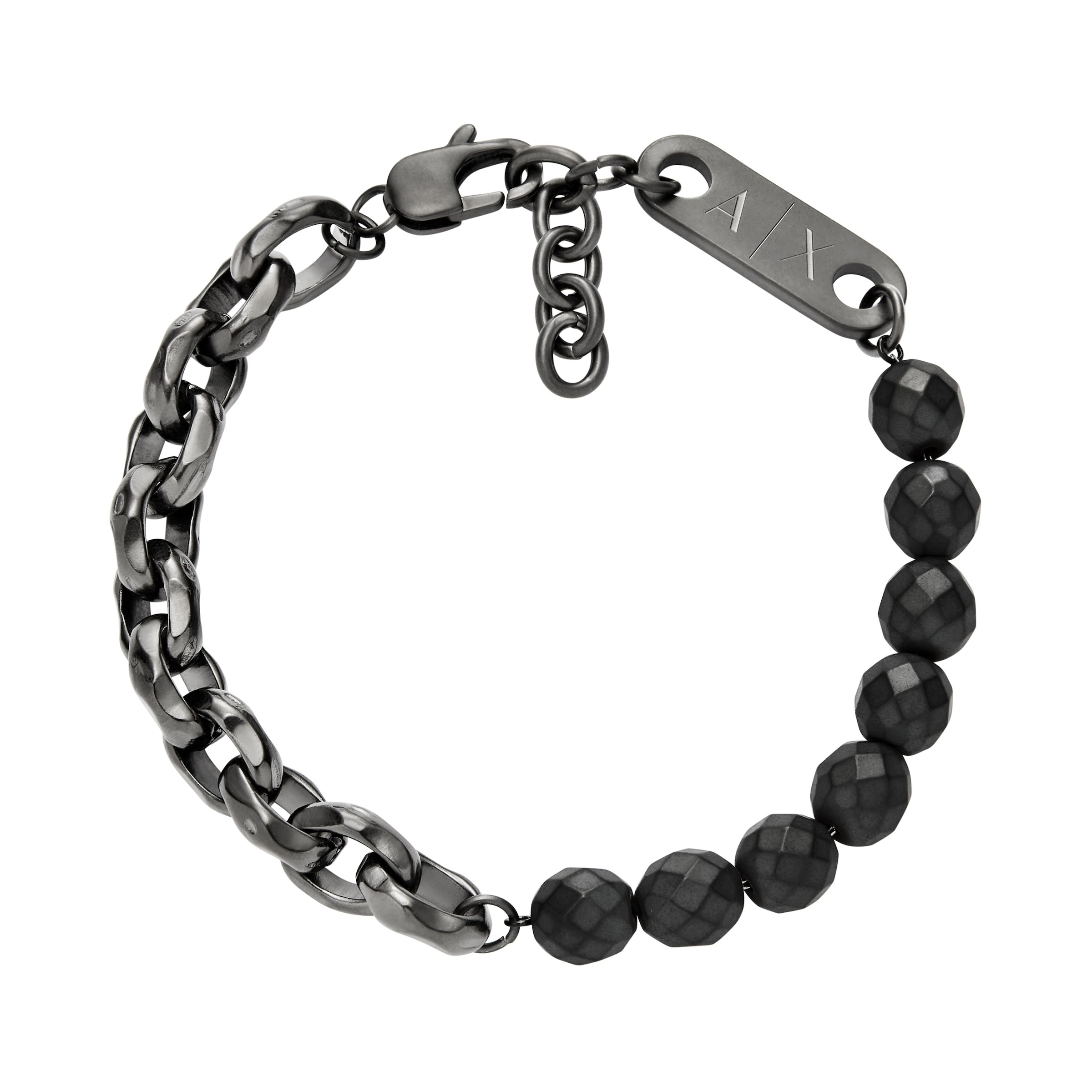 ARMANI EXCHANGE Armband »Schmuck Geschenk Edelstahl, AXG0151060«, mit Hämatit