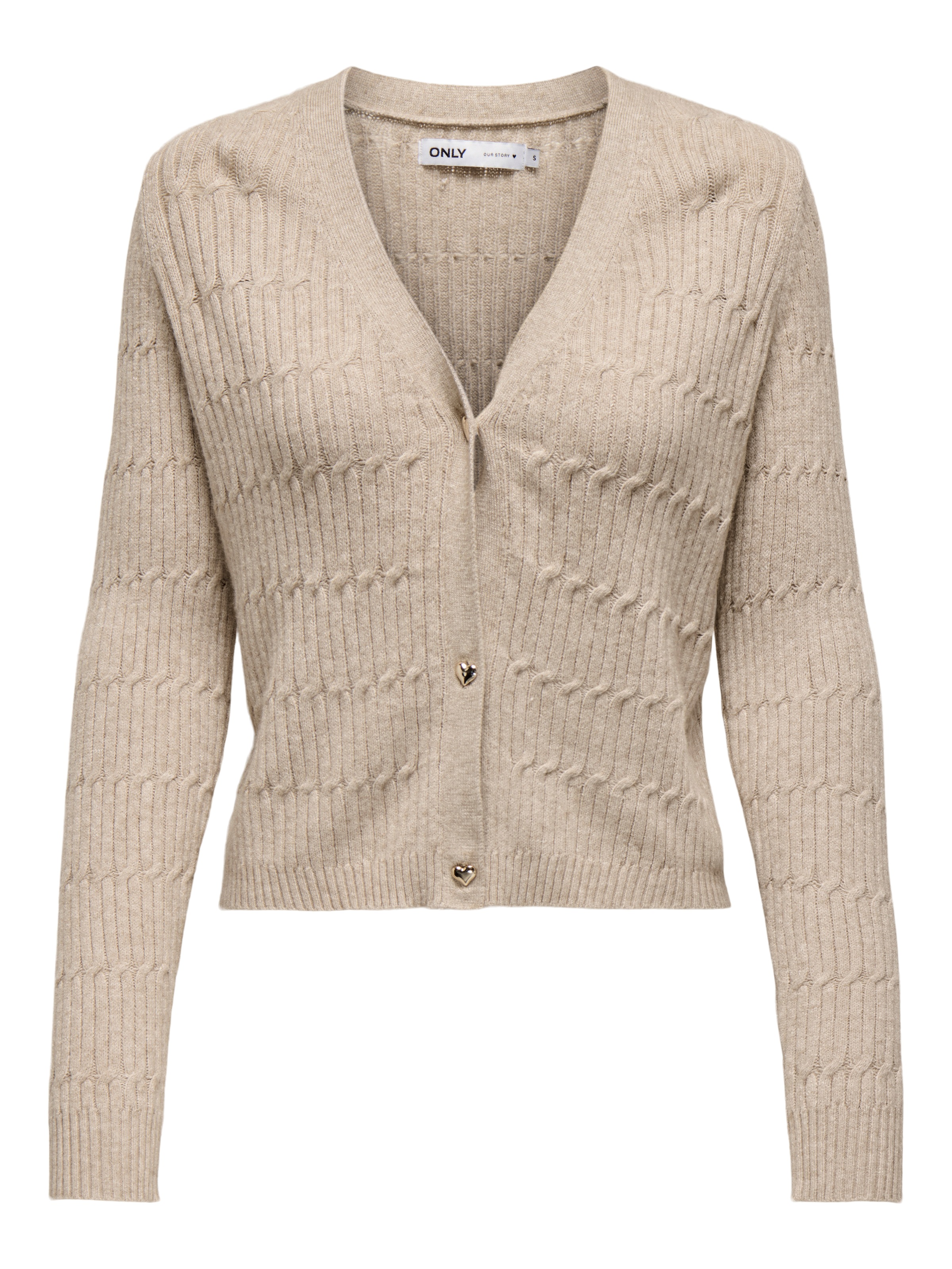 ONLY Strickjacke »ONLKATIA LS CABLE V-NECK CARDIGAN CC KNT«