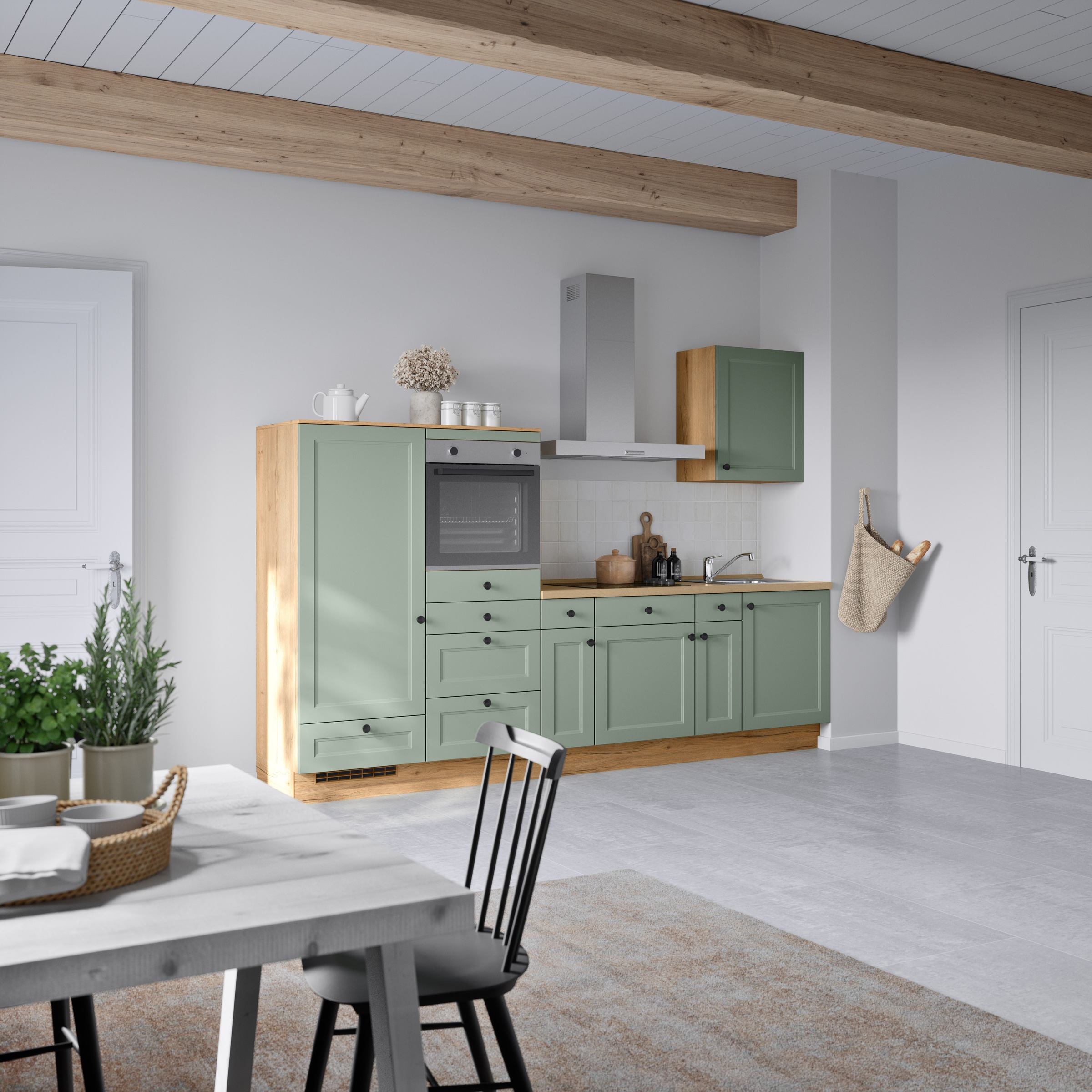 nobilia® Küchenzeile »"Cascada I"«, vormontiert, Ausrichtung wählbar, Breite 300 cm, wahlw. mit E-Geräten