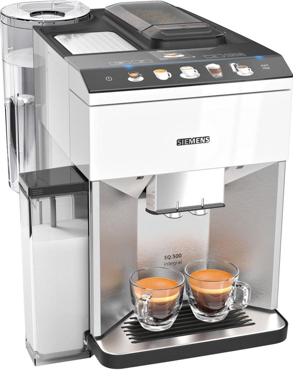 TQ507D02«, Kaffeevollautomat »EQ.500 gleichzeitig 2 Bedienung, einfache | BAUR Milchbehälter, SIEMENS integrierter kaufen integral Tassen