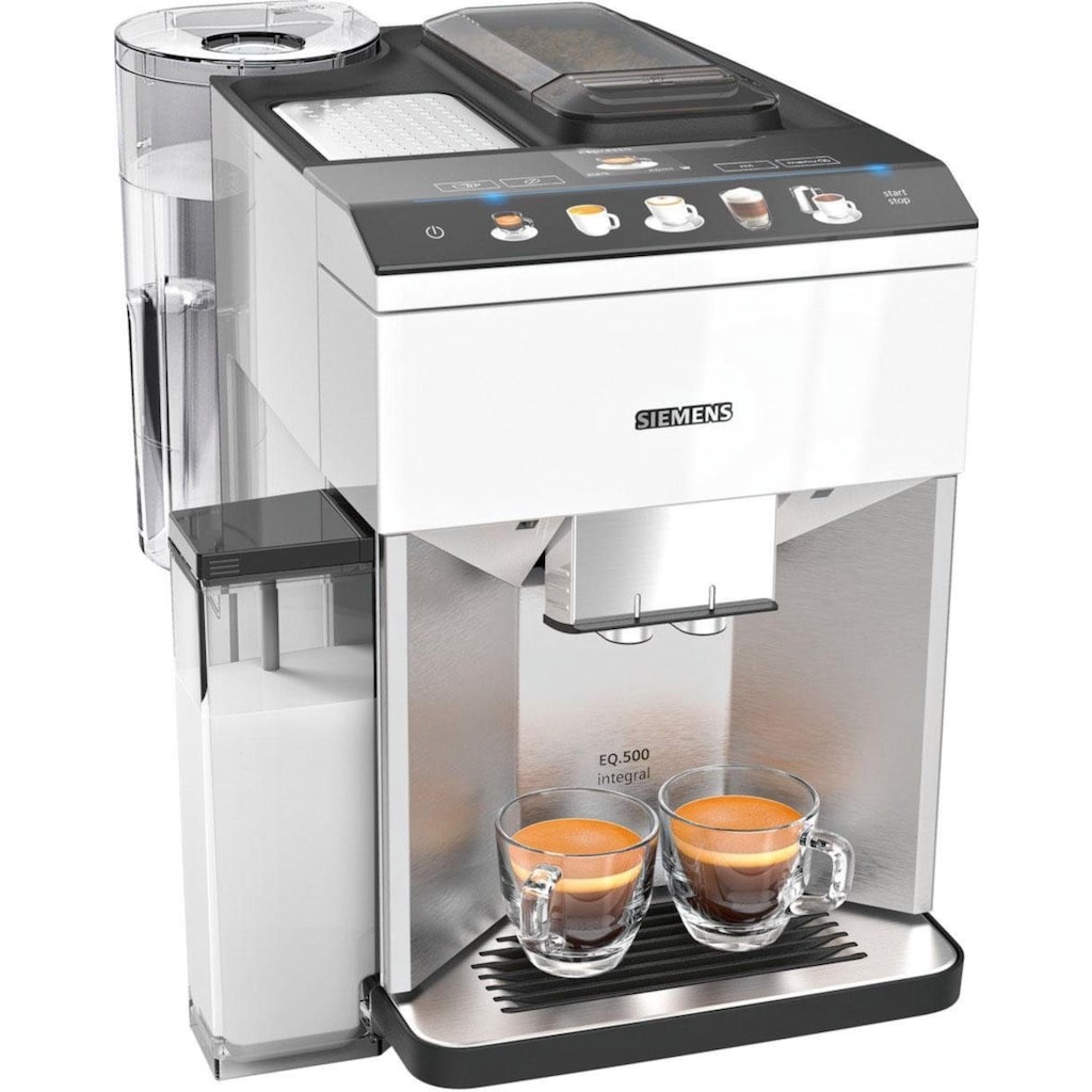 SIEMENS Kaffeevollautomat »EQ.500 integral TQ507D02«, einfache Bedienung, integrierter Milchbehälter, 2 Tassen gleichzeitig