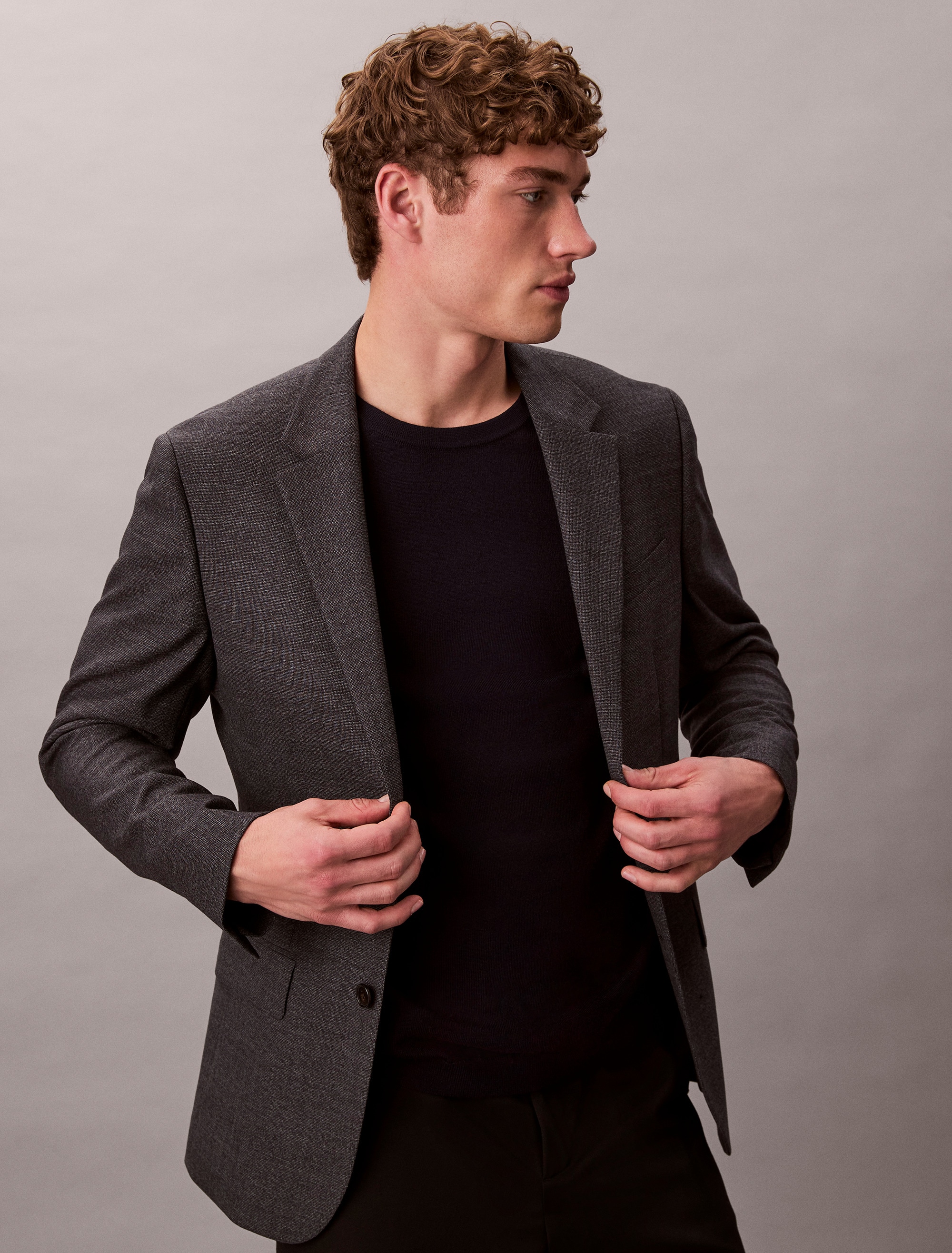 Calvin Klein "LS 100% MERINO CREW 14GG" Mit Rundhalsausschnitt, regular fit