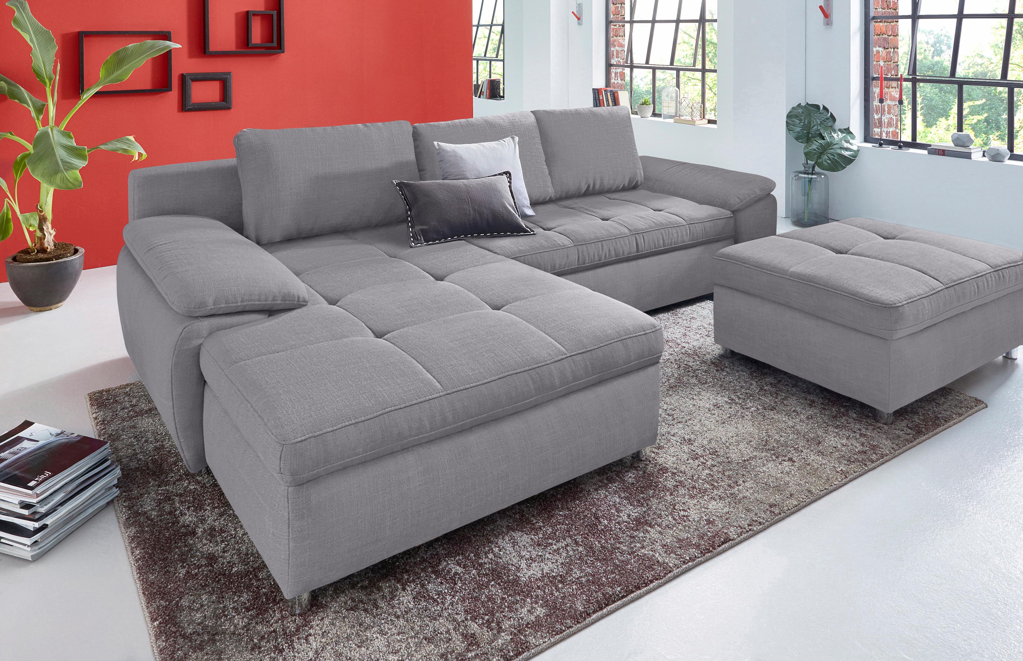 OTTO home Ecksofa "Labene, L-Form, B: 270/290 cm, Bettfunktion & Bettkasten wählbar" wahlweise mit Schlaffunktion und Bettkasten, auch als XXL-Variante