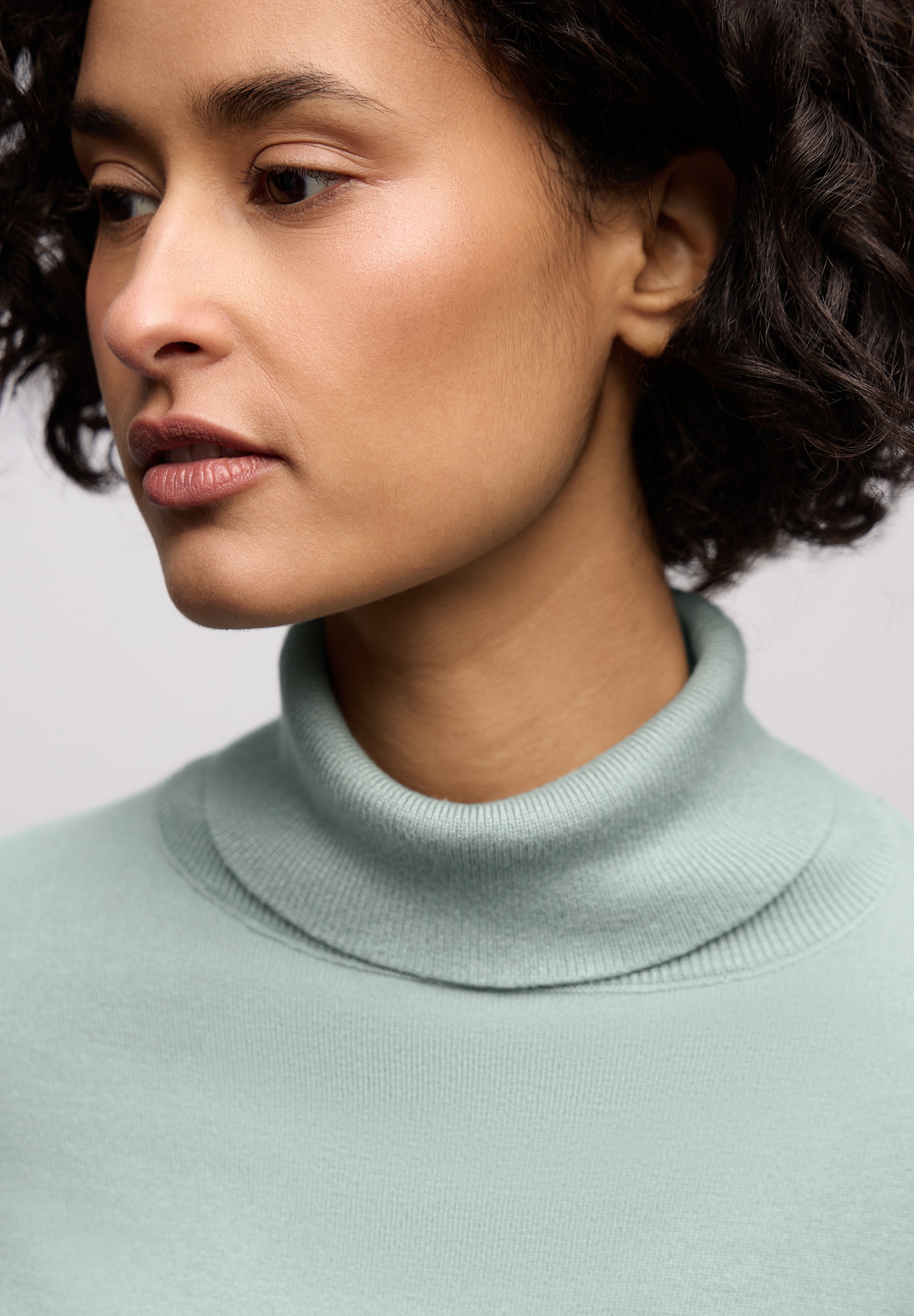 STREET ONE Rollkragenpullover mit Strick-Detail günstig online kaufen