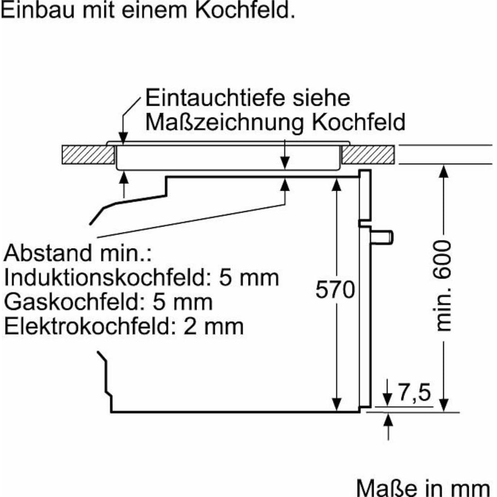 NEFF Pyrolyse Backofen »B2CCG6AN0«, N 30, B2CCG6AN0, mit Teleskopauszug nachrüstbar, Pyrolyse-Selbstreinigung