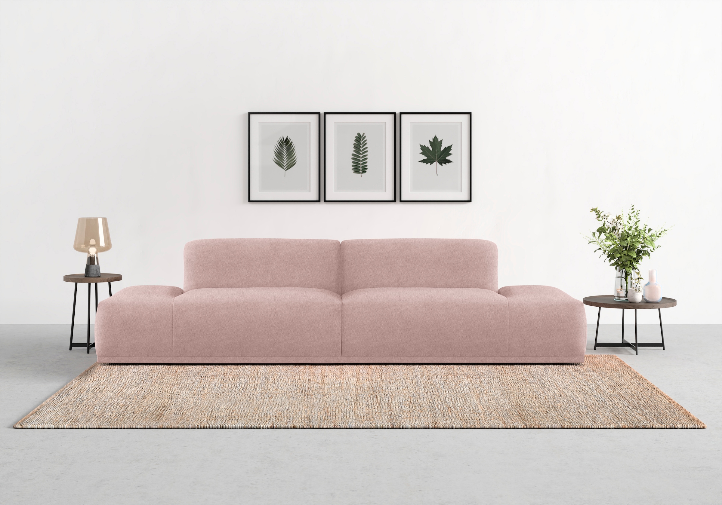 TRENDMANUFAKTUR Big-Sofa "Braga Japandi-Design, toller Sitzkomfort, Designsofa" in moderner Optik, mit hochwertigem Kaltschaum