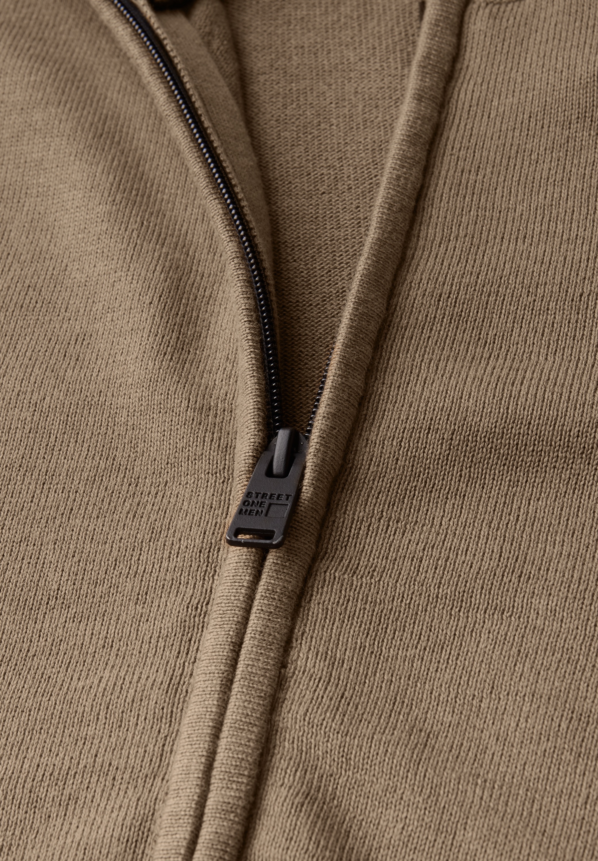 STREET ONE MEN Strickjacke, aus reiner Baumwolle