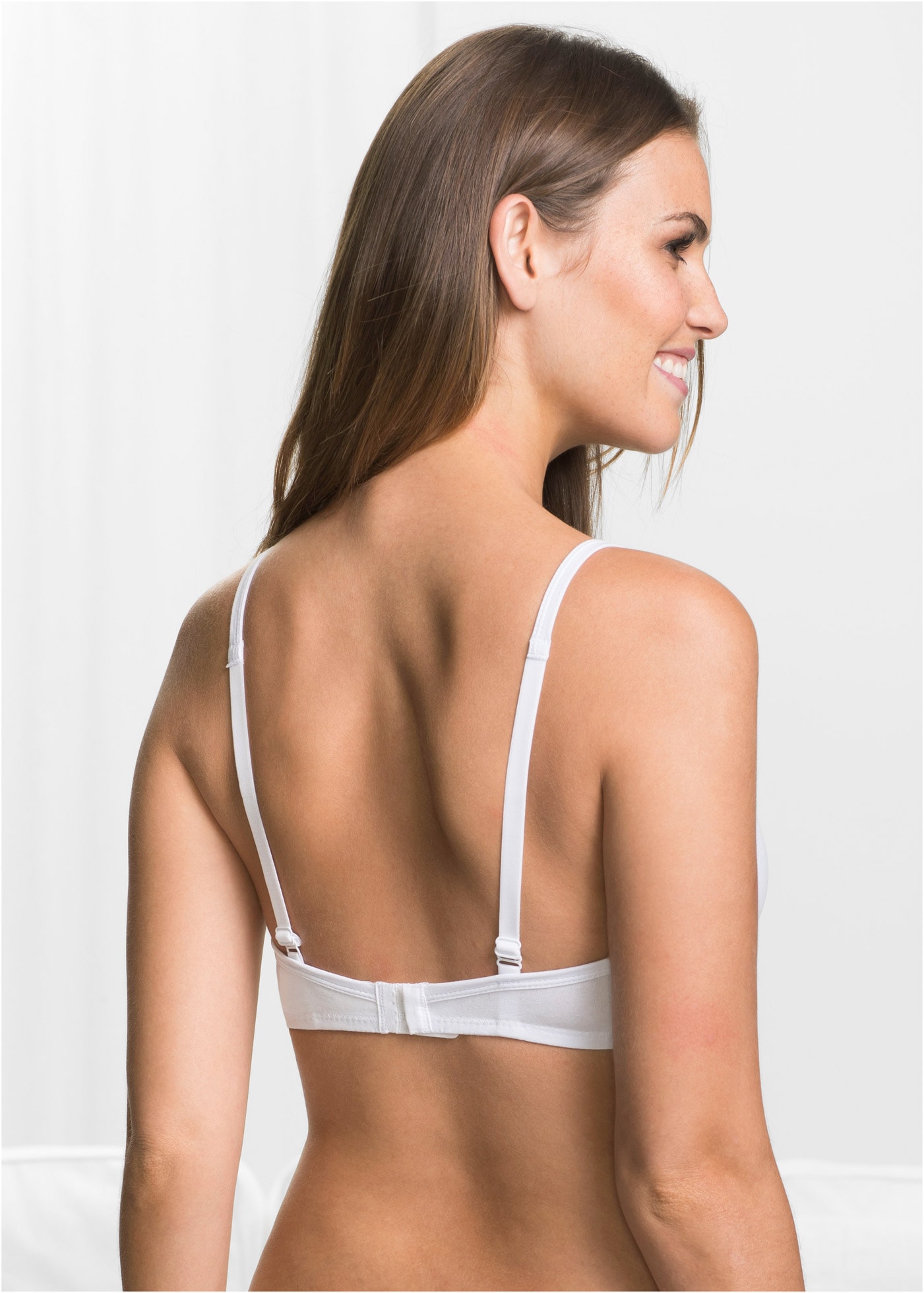 bonprix Schalen-BH »Schalen BH ohne Bügel mit Baumwolle (3er Pack)« Packung, 3, 3 Stk. Schalen BH ohne Bügel mit Baumwolle (3er Pack)