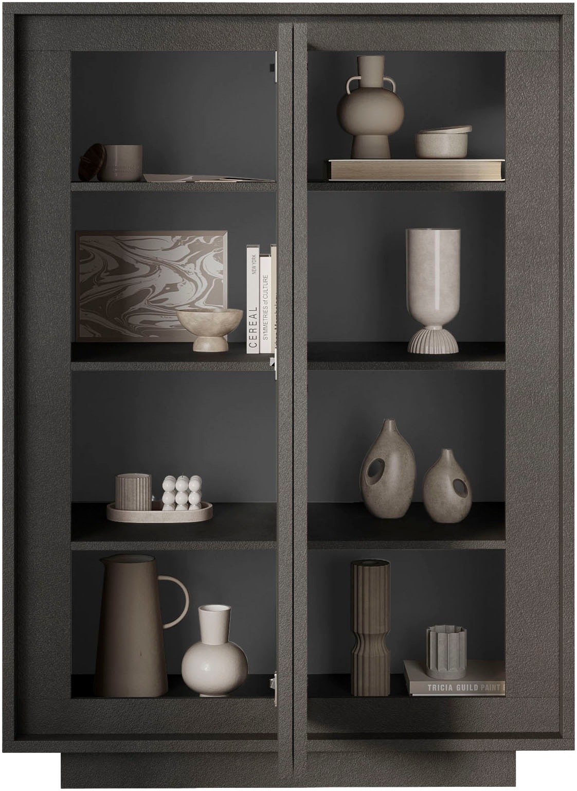 Home affaire Highboard »Sky, B/H 106/171 cm, Stauraumschrank/Hochkommode, 2 Türen« Softclosing, Korpus & Front 22 mm stark, Rahmen-Optik