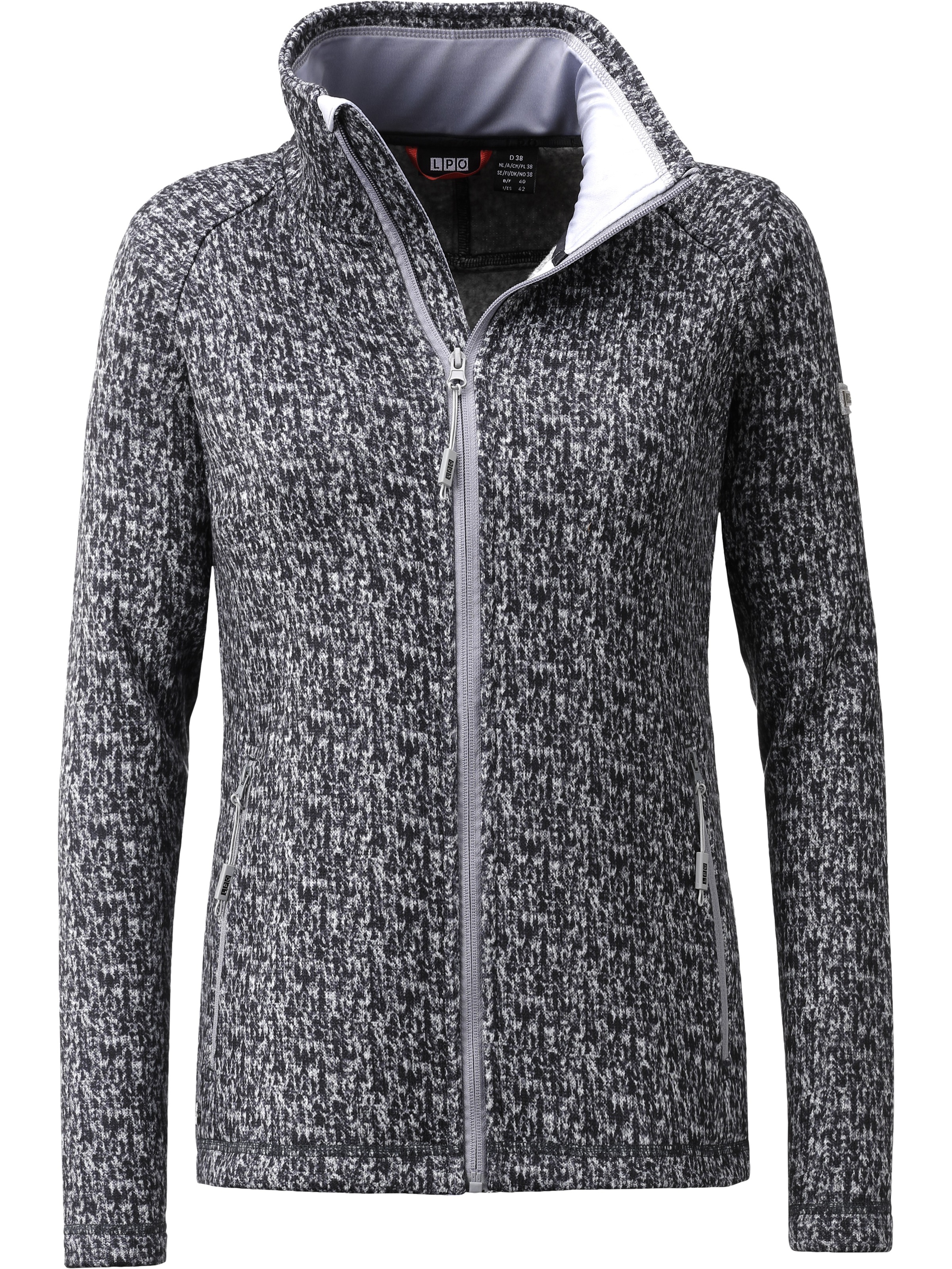 LPO Damen Fleecejacke "Fleecejacke Lovis"asphalt, Gr. 44, 100% Polyester, Jacken