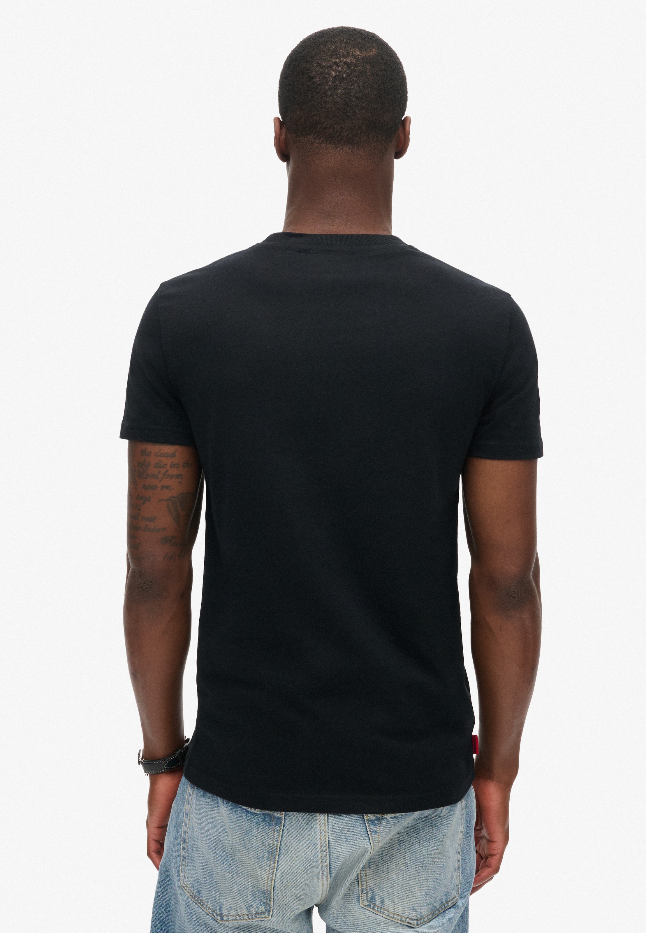 Superdry Rundhalsshirt »ESSENTIAL CONTRAST EMB TEE« Slim Fit, aus Baumwolle und Single Jersey, mit Print, pflegeleicht