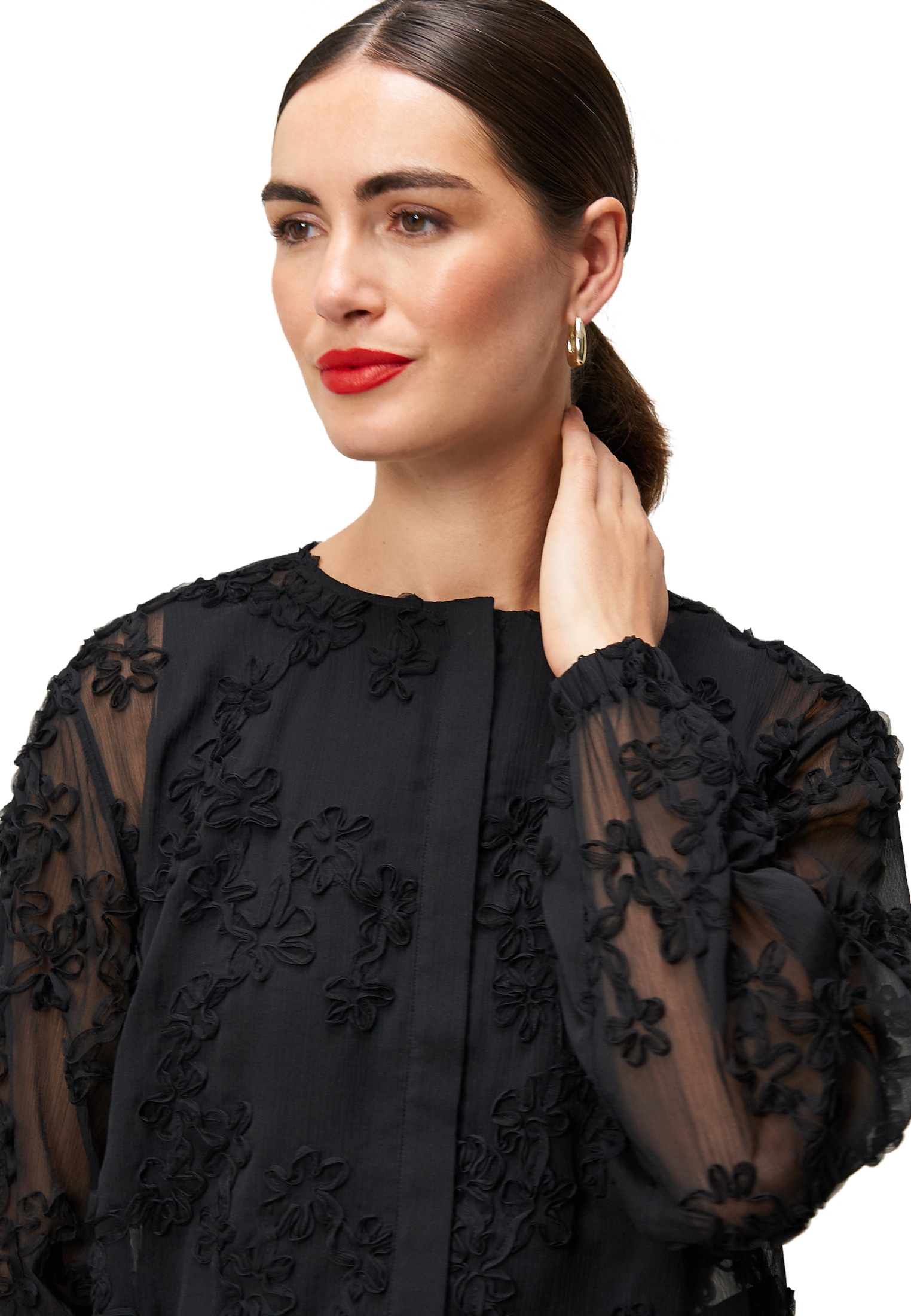 Zero Chiffonbluse »Damen mit Blumenmuster«