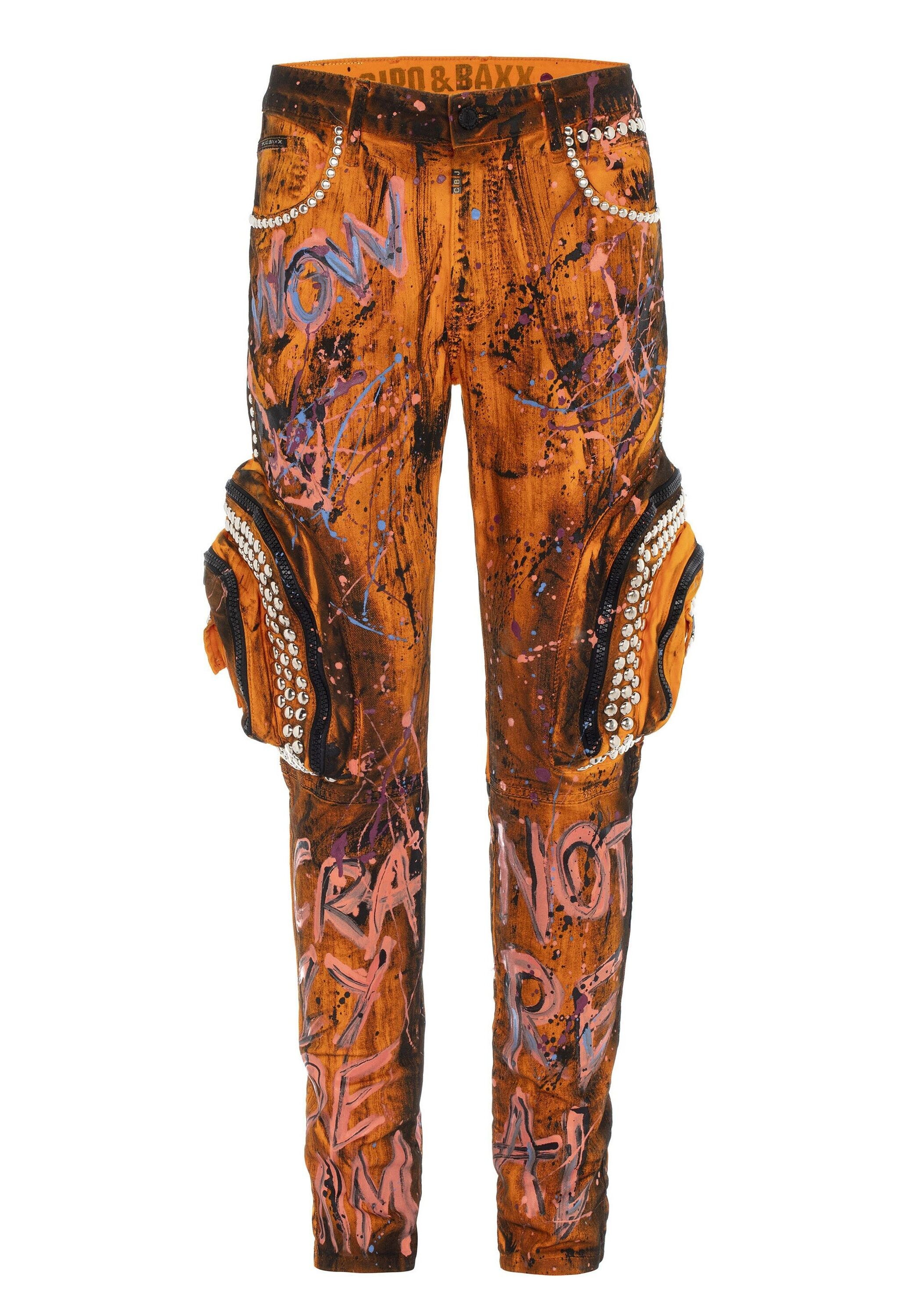Cipo & Baxx Straight-Jeans »DENIM«, bequeme Jeans in coolem Design, CD634