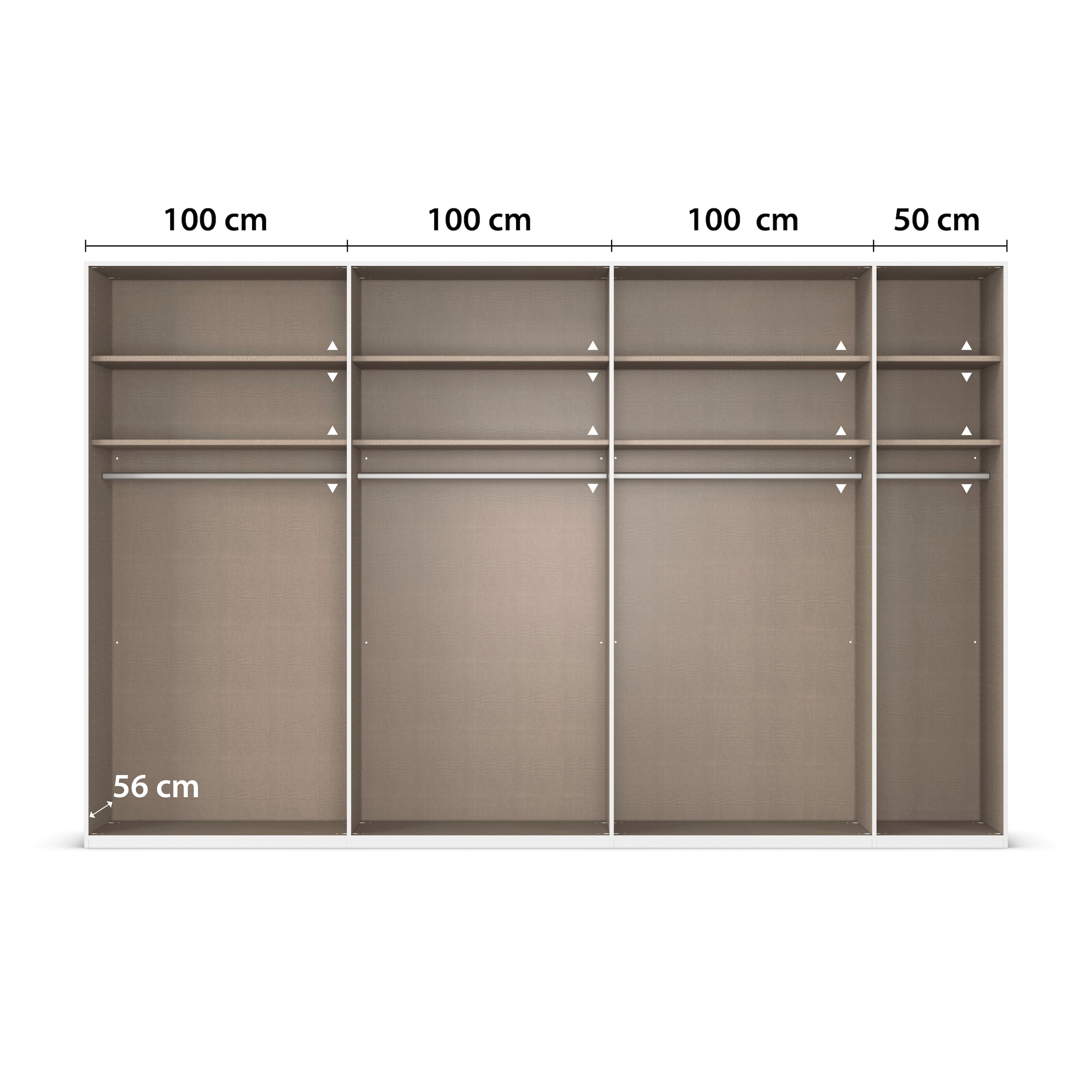 LeGer Home by Lena Gercke Kleiderschrank »Schrank Garderobe Ankleide Schlafzimmer Flur Serina«, (in 3 verschiedenen Ausstattungen BASIC/CLASSIC/PREMIUM), in 6 Breiten (101 - 401 cm) mit Front Glas oder Dekor MADE IN GERMANY