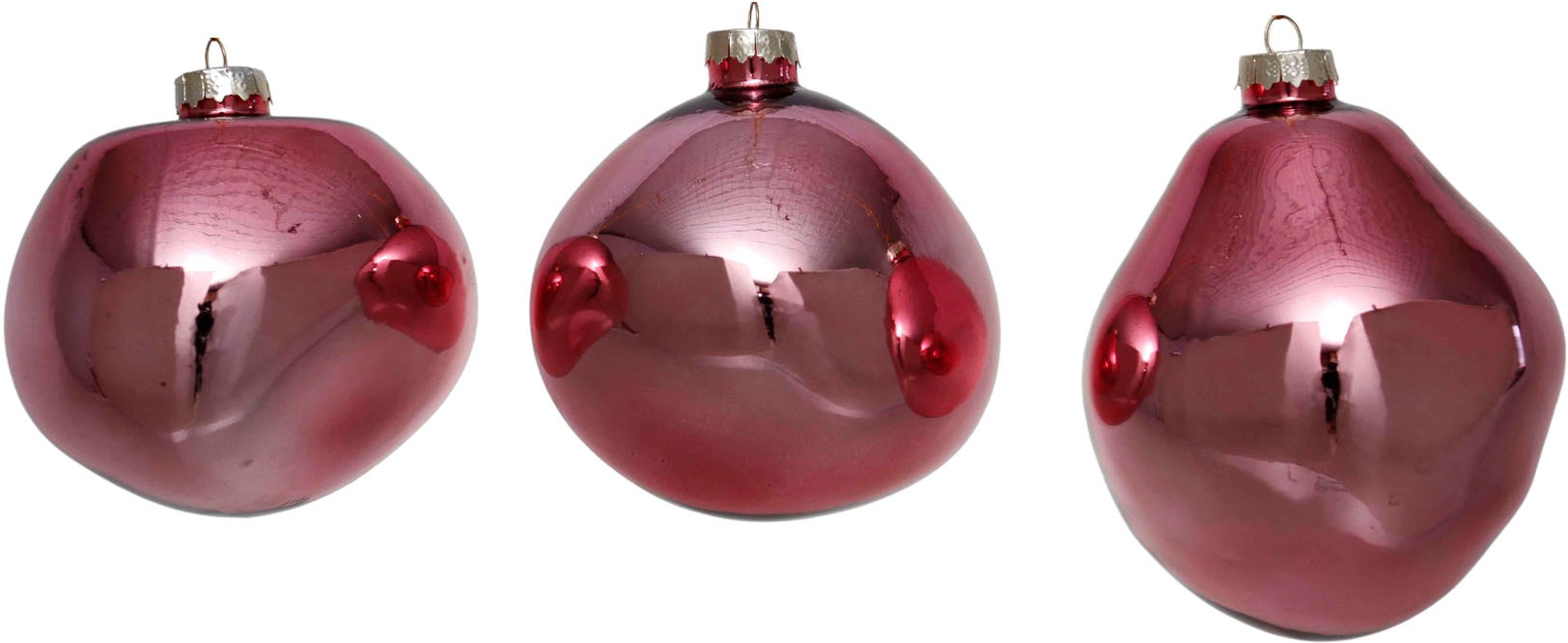 Leonique Weihnachtsbaumkugel "Birdelle glänzend, Weihnachtsdeko, Christbaumschmuck, Christbaumkugeln", (Set, 12 St.), Ba