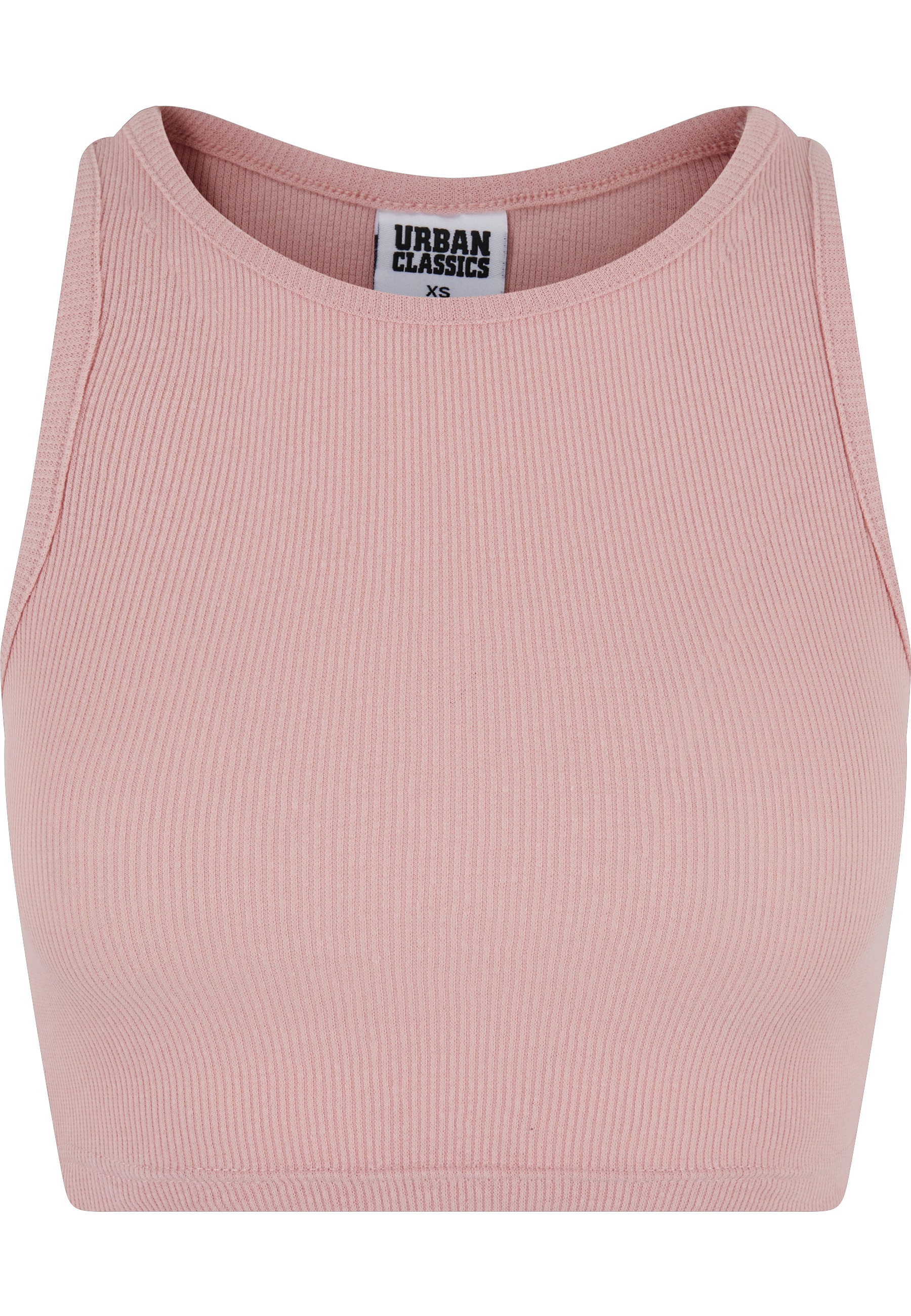 URBAN CLASSICS Muskelshirt "Urban Classics Damen Ladies Cropped Rib Top" 1 Stk.