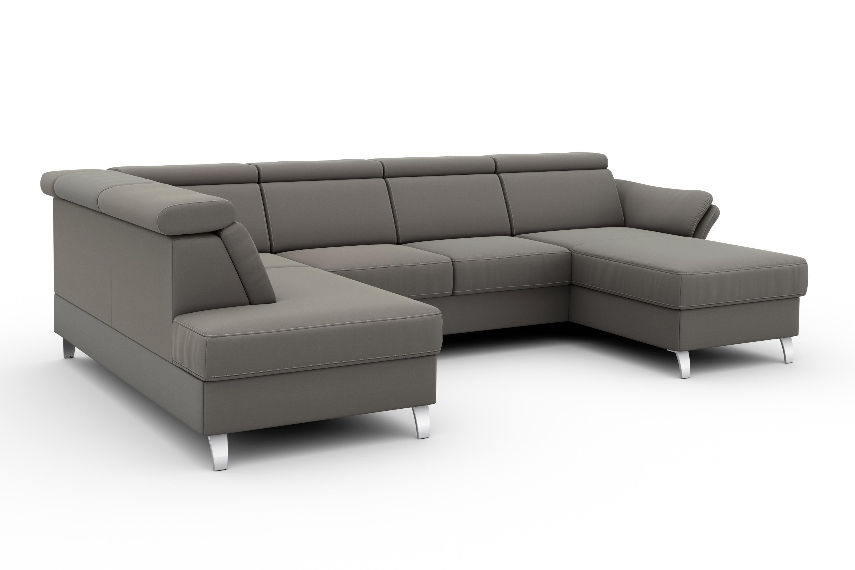 Thumbnail - sit&more Wohnlandschaft "Vincenzo U-Form" inklusive Kopfteilverstellung, wahlweise mit Bettfunktion, Bettkasten